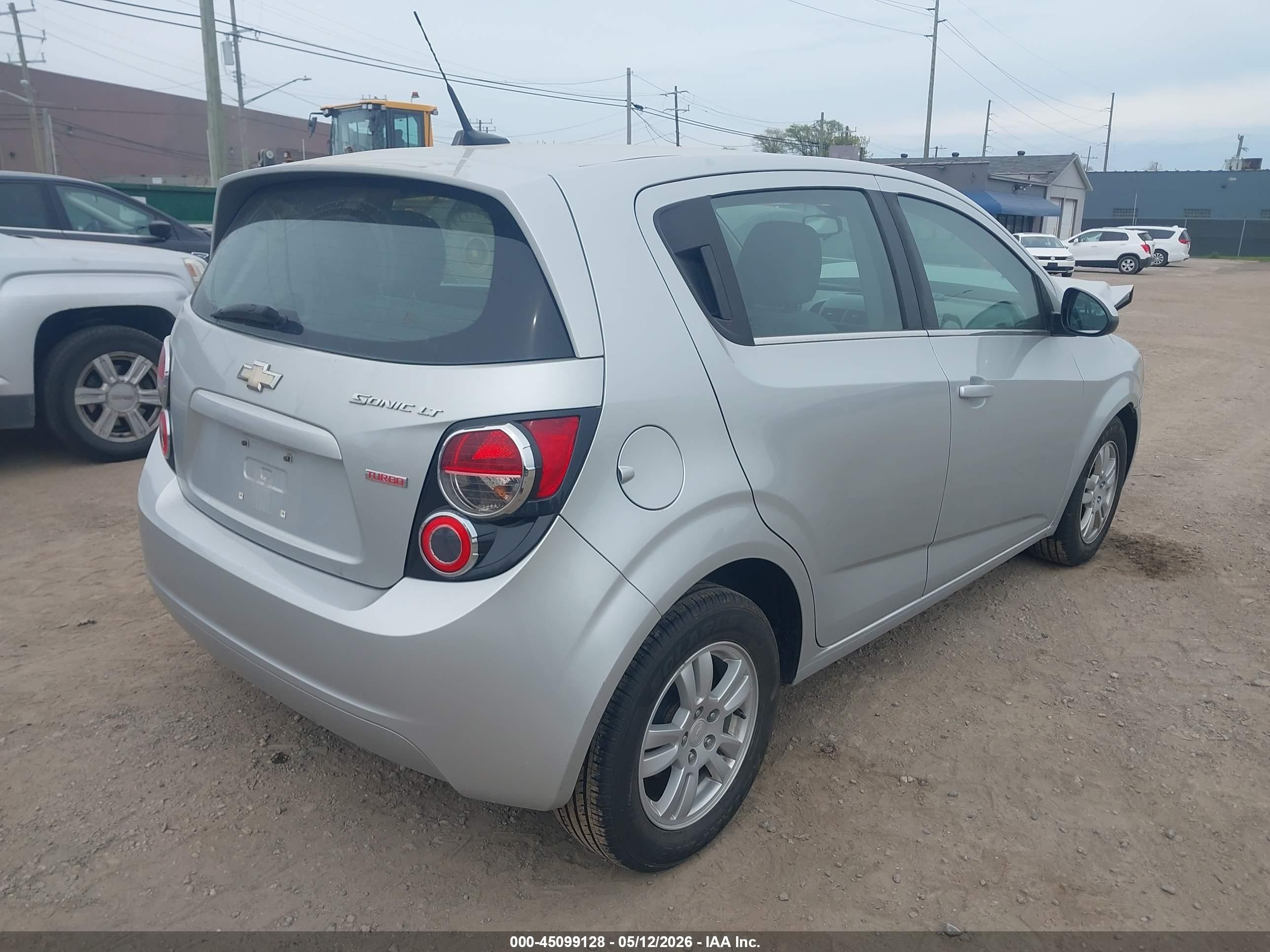 2013 Chevrolet Sonic Lt Auto Silver vin: 1G1JC6SB2D4129233