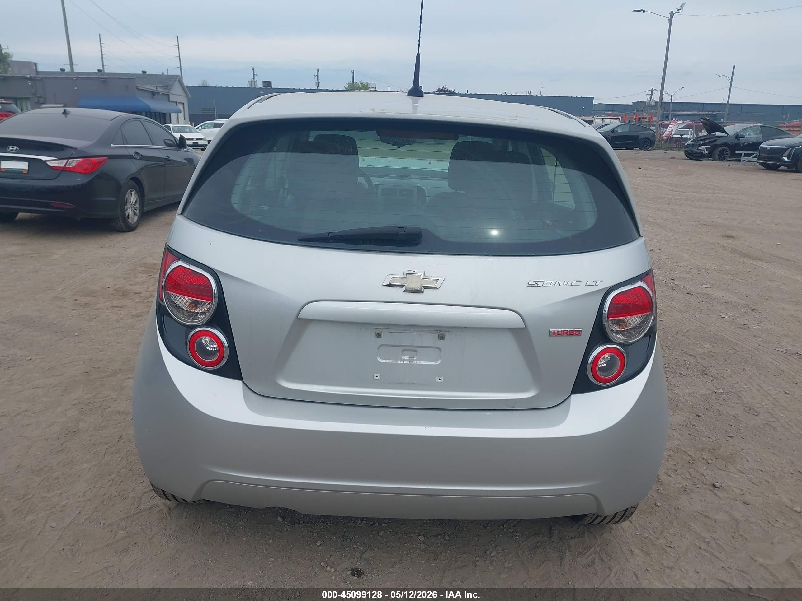 2013 Chevrolet Sonic Lt Auto Silver vin: 1G1JC6SB2D4129233