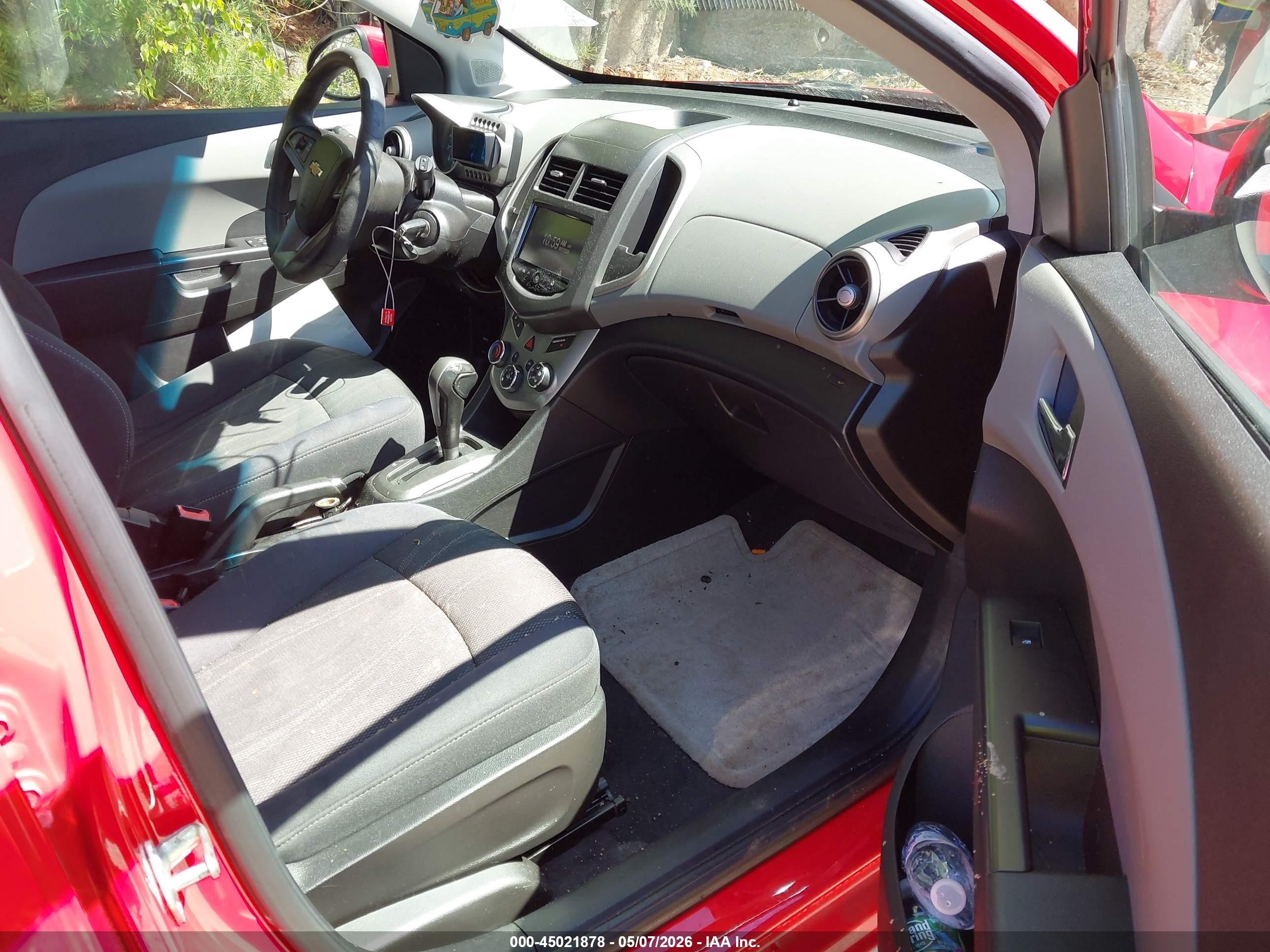 2014 Chevrolet Sonic Lt Auto Red vin: 1G1JC6SB2E4150519