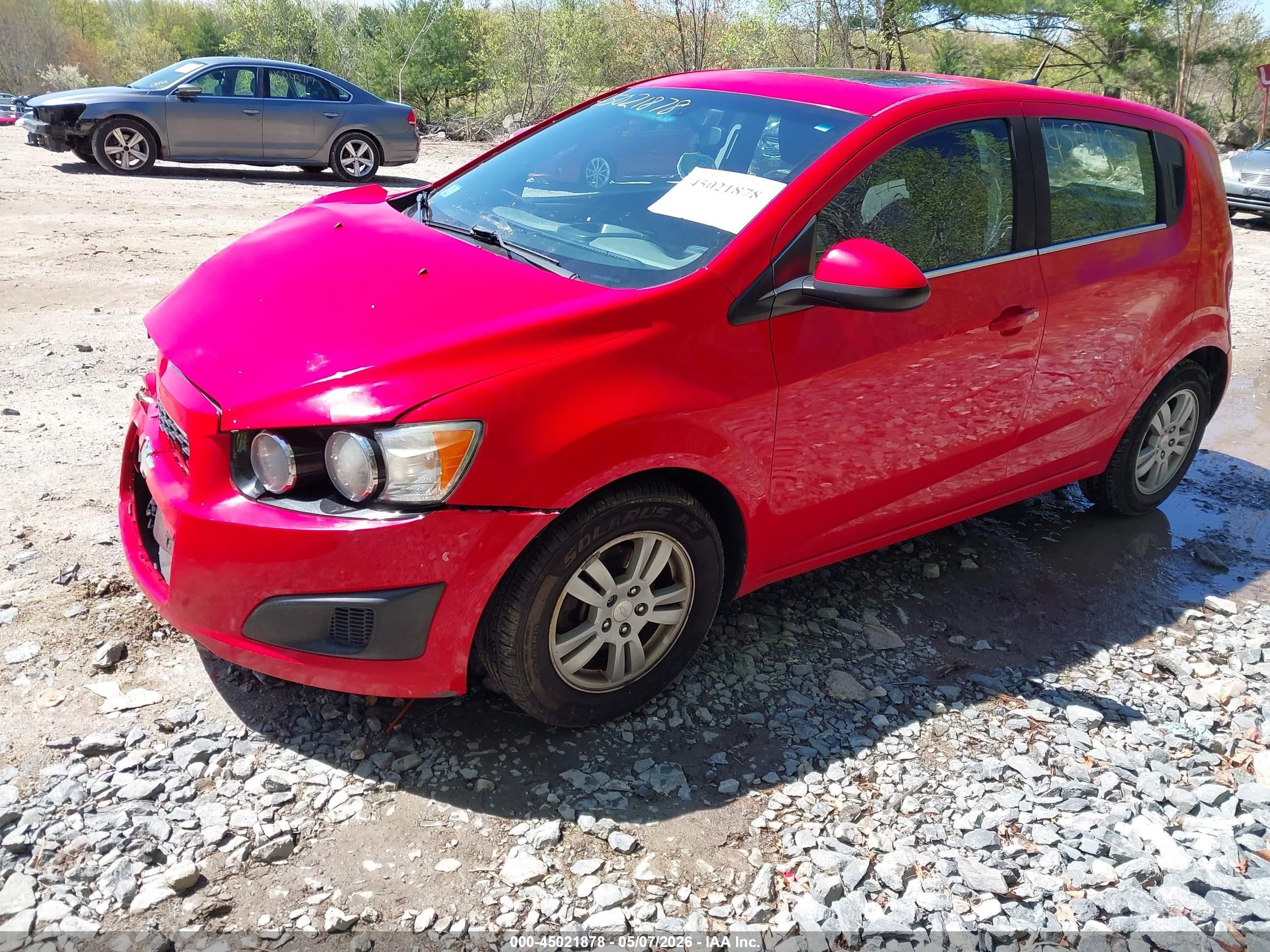 2014 Chevrolet Sonic Lt Auto Red vin: 1G1JC6SB2E4150519