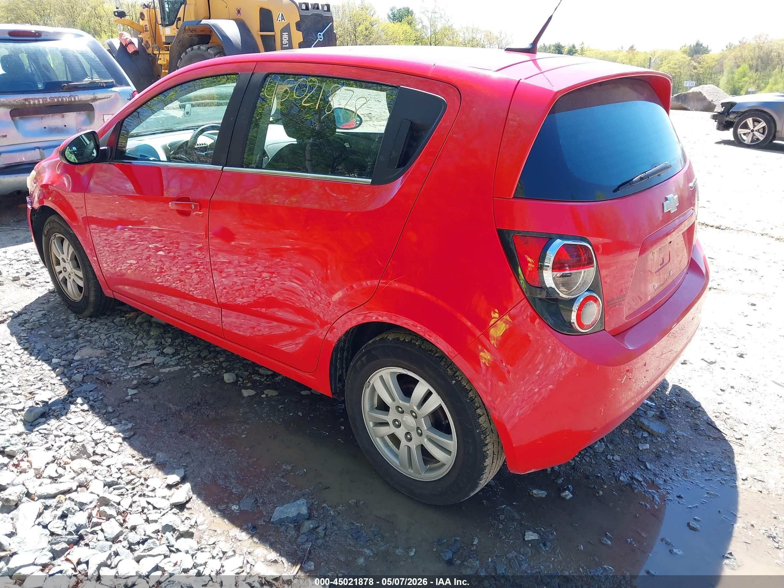 2014 Chevrolet Sonic Lt Auto Red vin: 1G1JC6SB2E4150519
