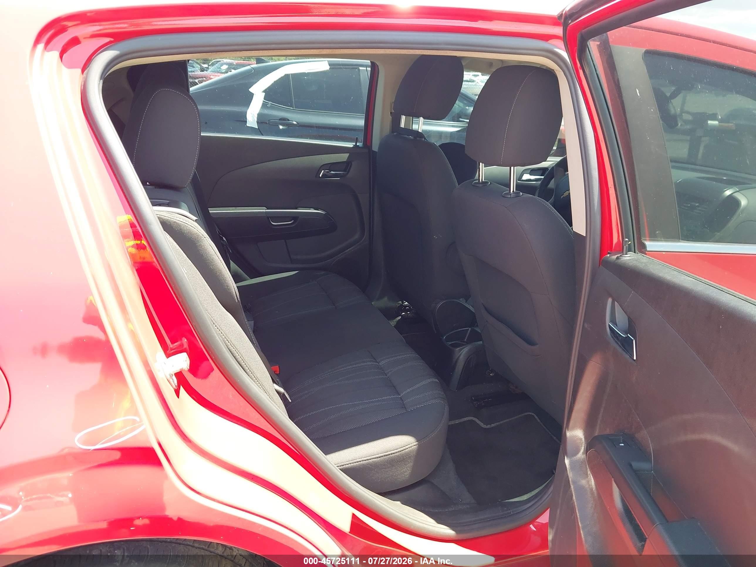 2015 Chevrolet Sonic Lt Auto Red vin: 1G1JC6SB2F4175745