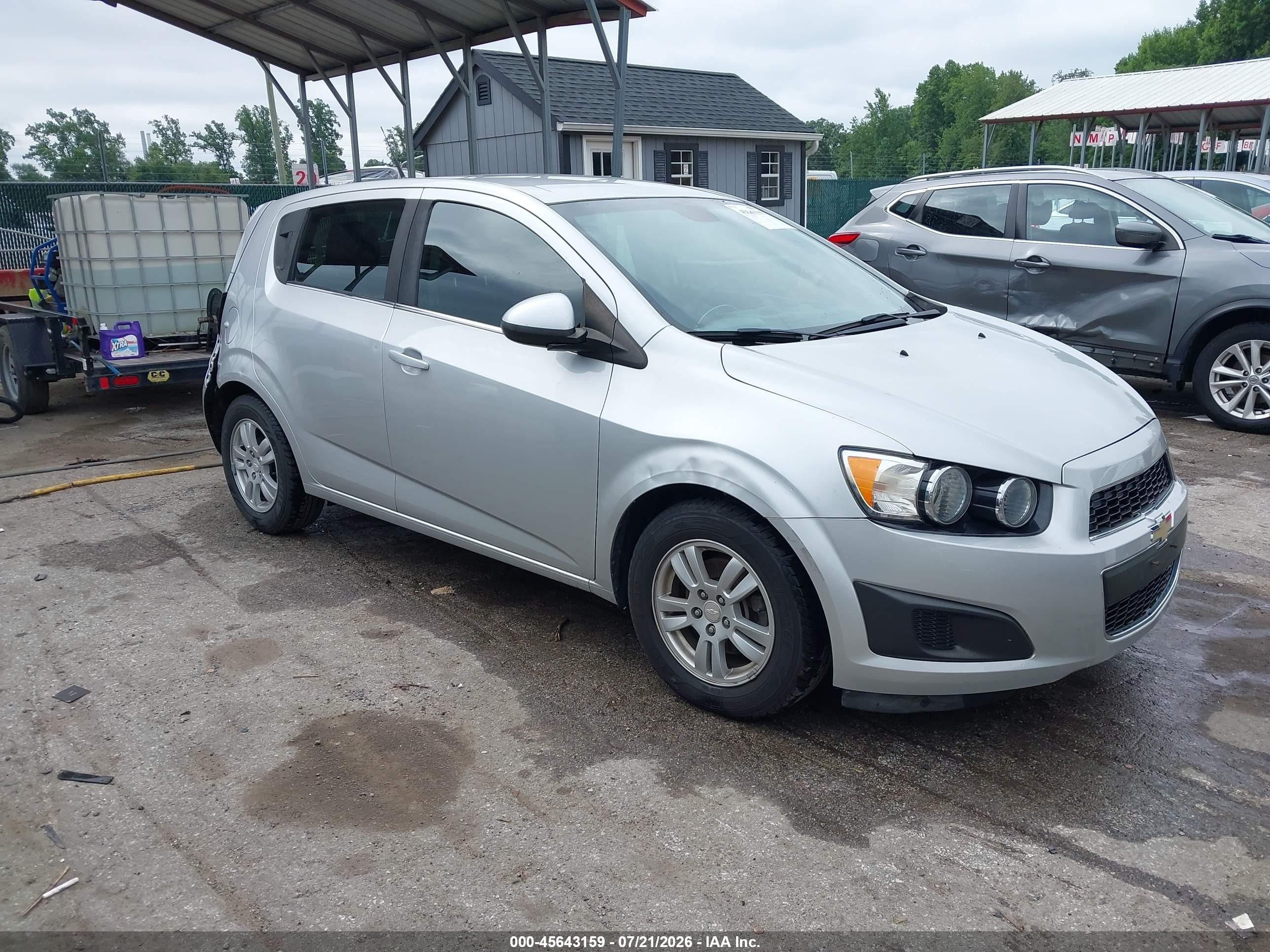 2013 Chevrolet Sonic Lt Auto Silver vin: 1G1JC6SB4D4101563