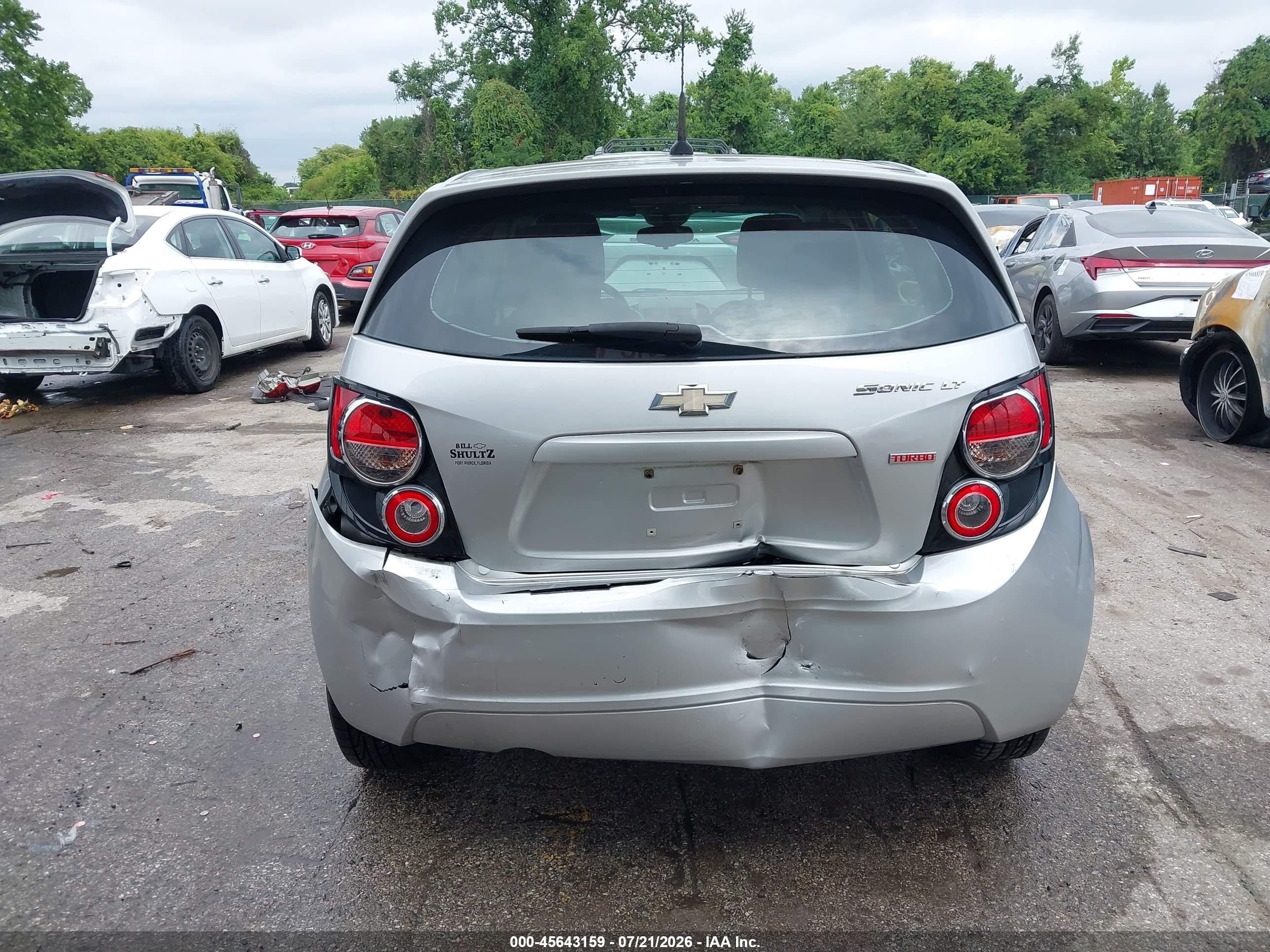 2013 Chevrolet Sonic Lt Auto Silver vin: 1G1JC6SB4D4101563