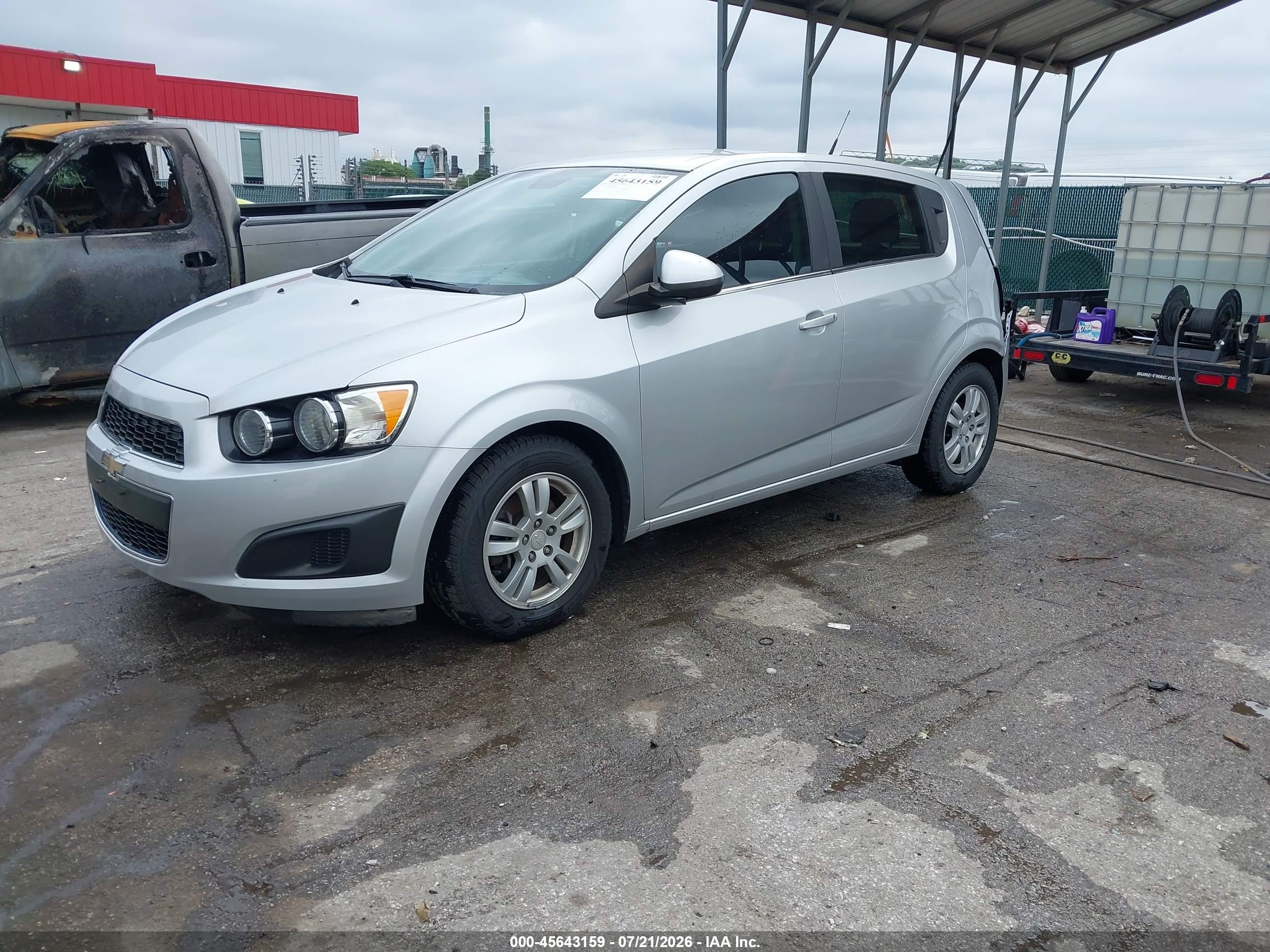 2013 Chevrolet Sonic Lt Auto Silver vin: 1G1JC6SB4D4101563