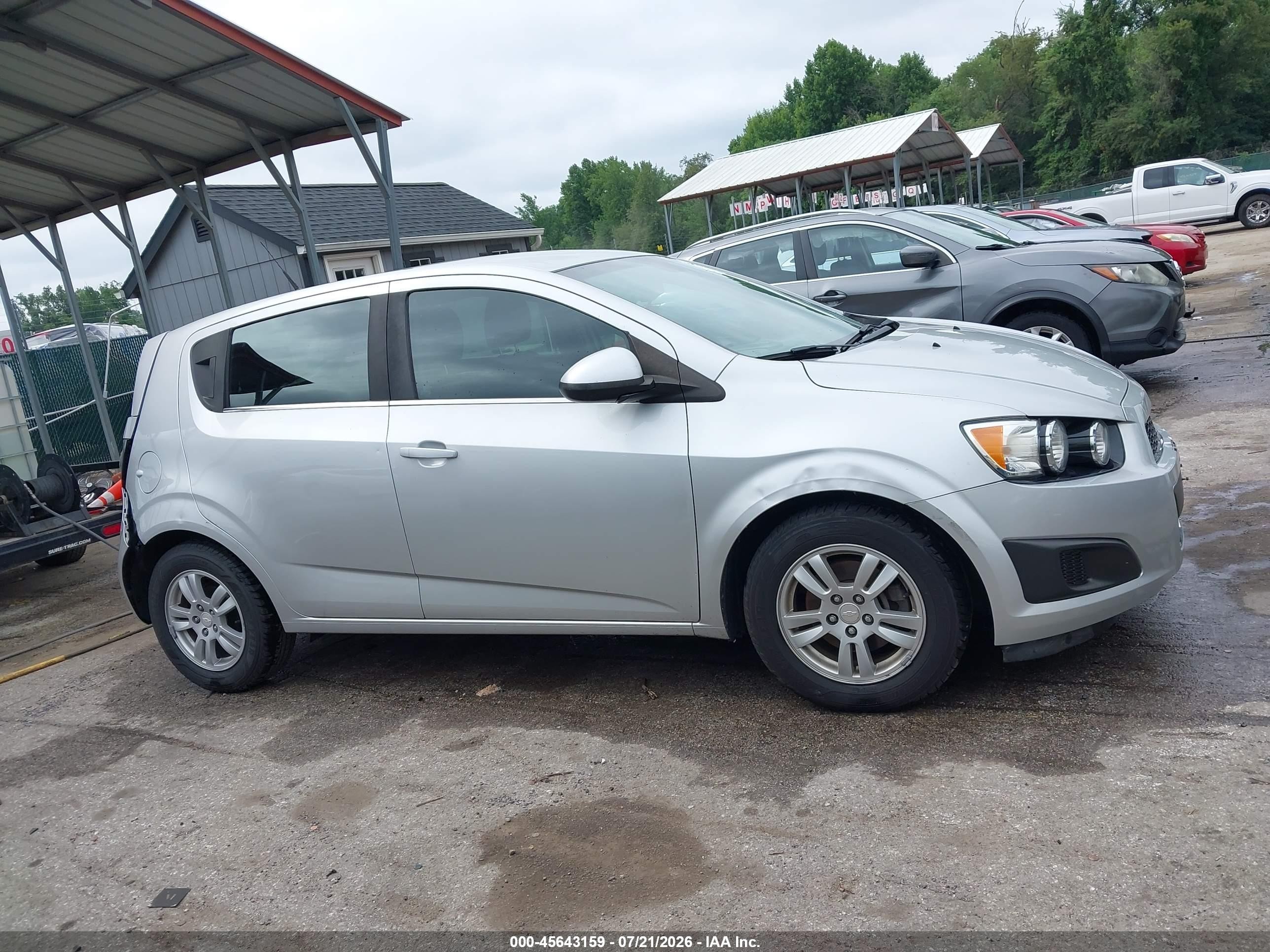 2013 Chevrolet Sonic Lt Auto Silver vin: 1G1JC6SB4D4101563