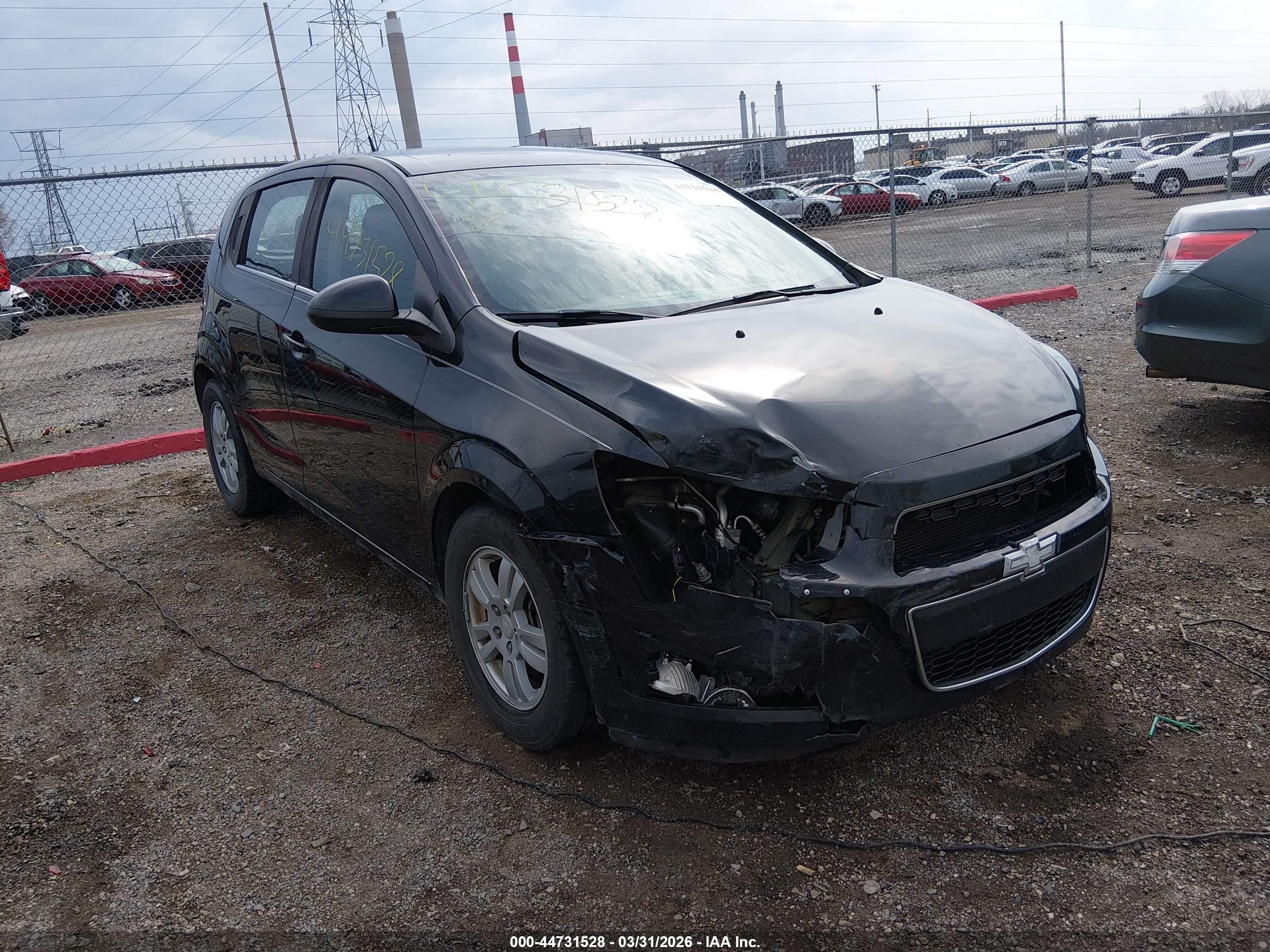 2013 Chevrolet Sonic Lt Auto Black vin: 1G1JC6SB4D4227907