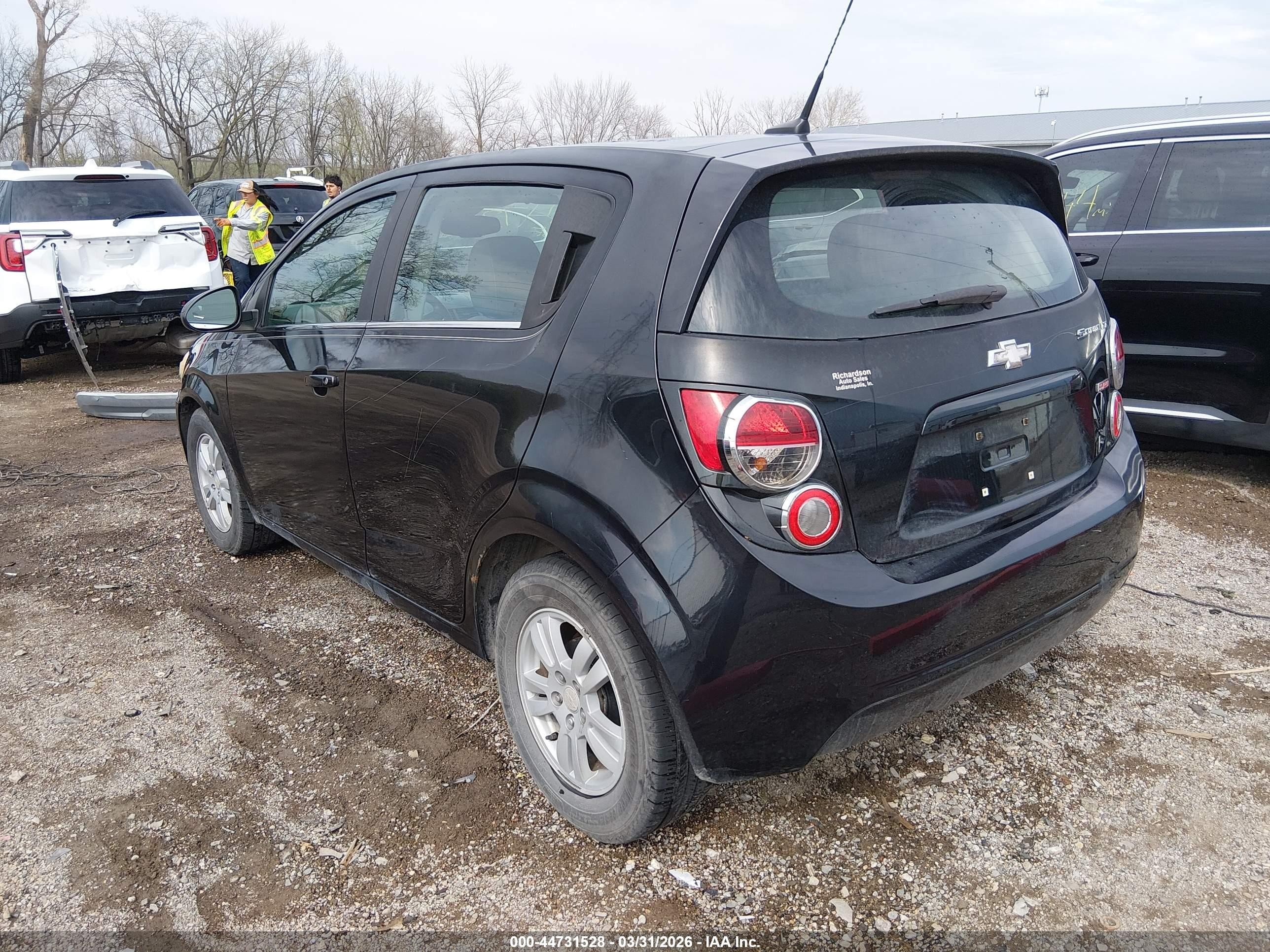 2013 Chevrolet Sonic Lt Auto Black vin: 1G1JC6SB4D4227907