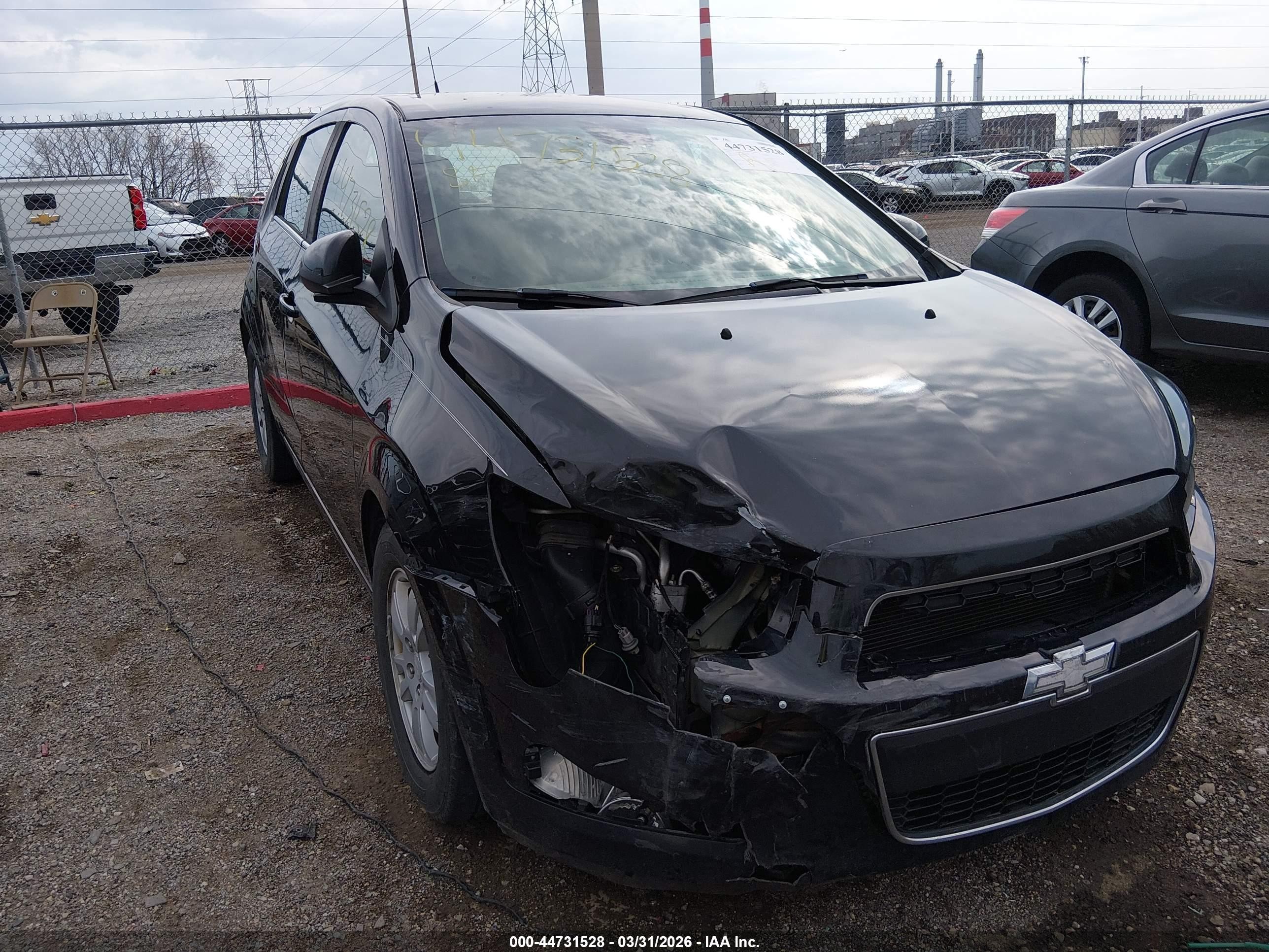2013 Chevrolet Sonic Lt Auto Black vin: 1G1JC6SB4D4227907