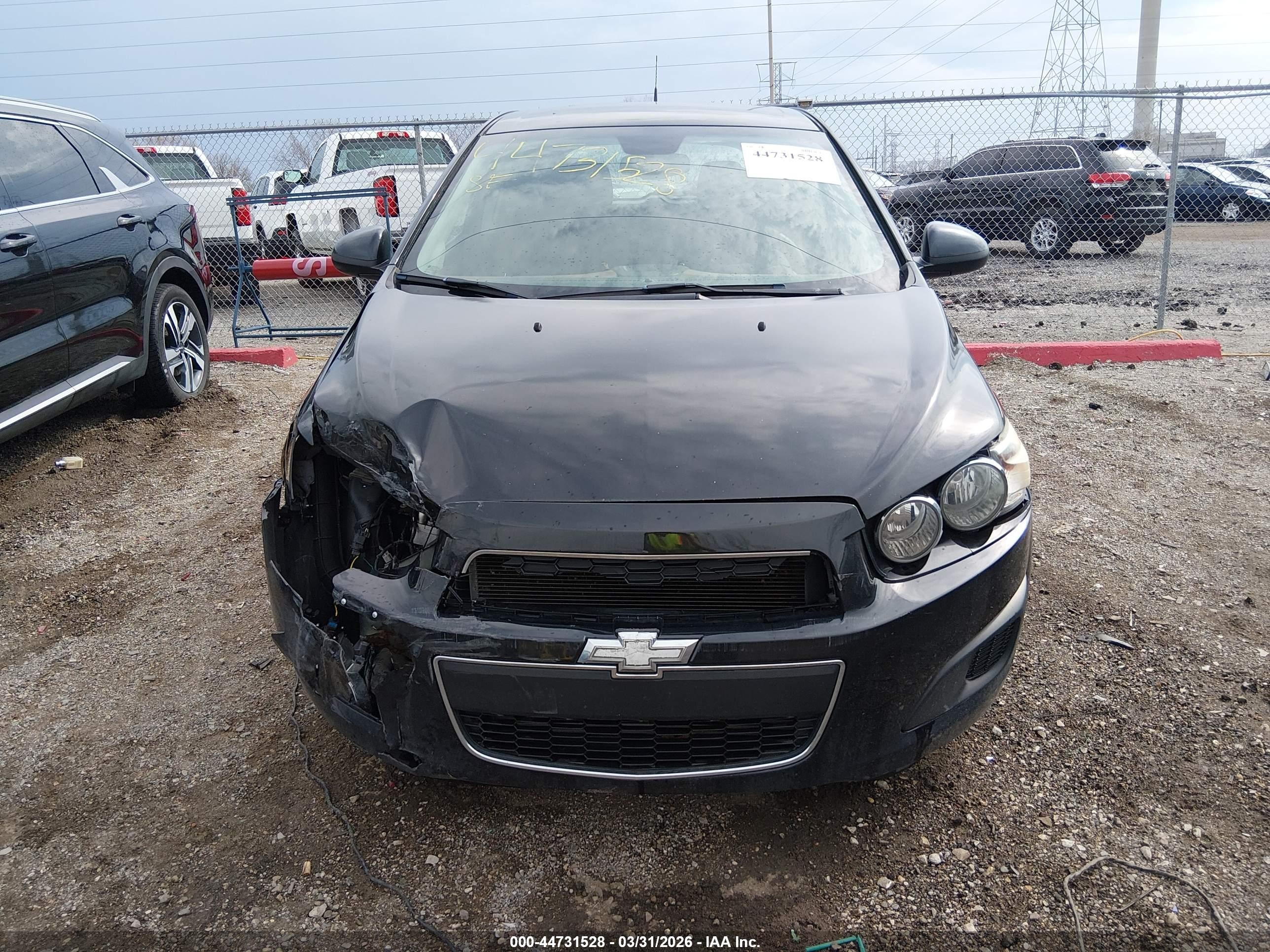 2013 Chevrolet Sonic Lt Auto Black vin: 1G1JC6SB4D4227907