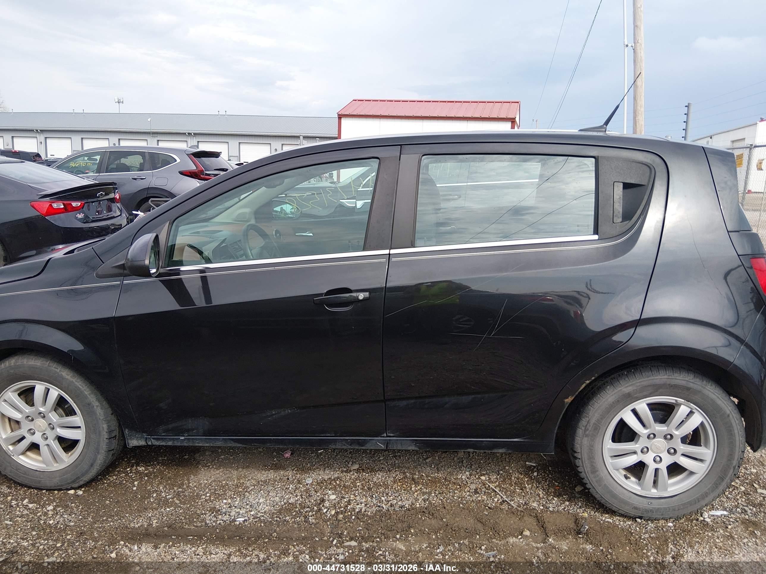 2013 Chevrolet Sonic Lt Auto Black vin: 1G1JC6SB4D4227907