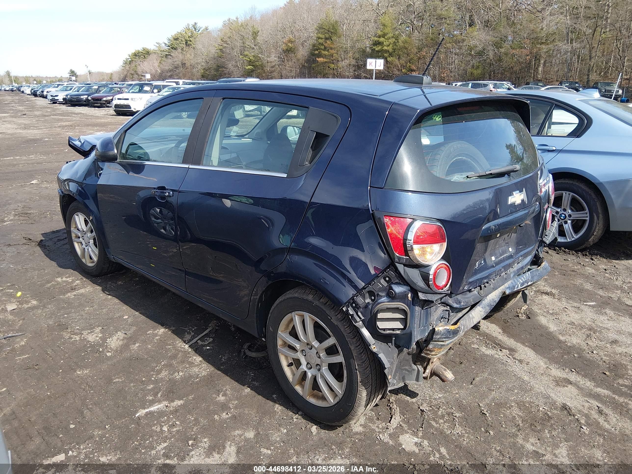 2015 Chevrolet Sonic Lt Auto Blue vin: 1G1JC6SB4F4161538