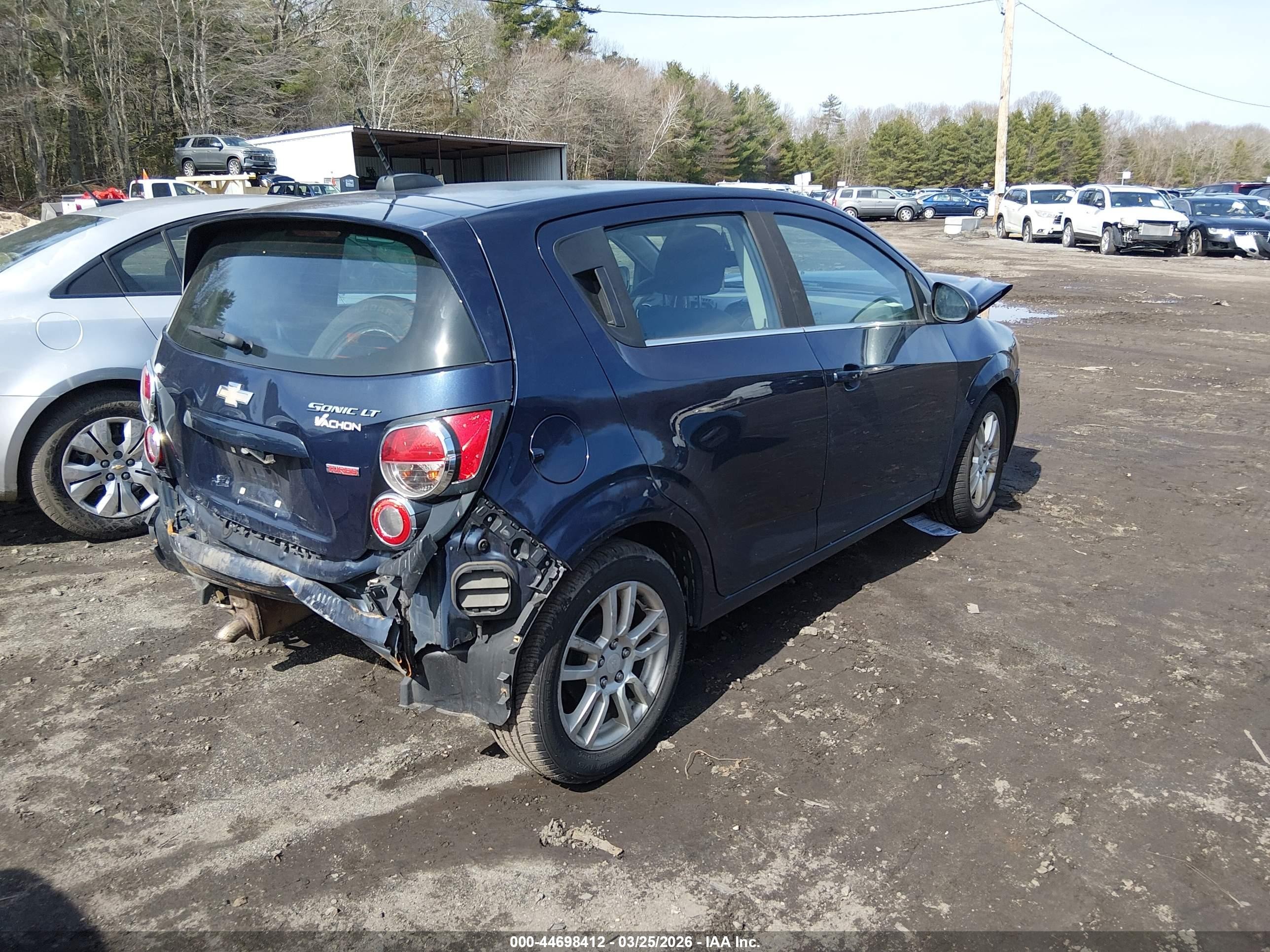 2015 Chevrolet Sonic Lt Auto Blue vin: 1G1JC6SB4F4161538