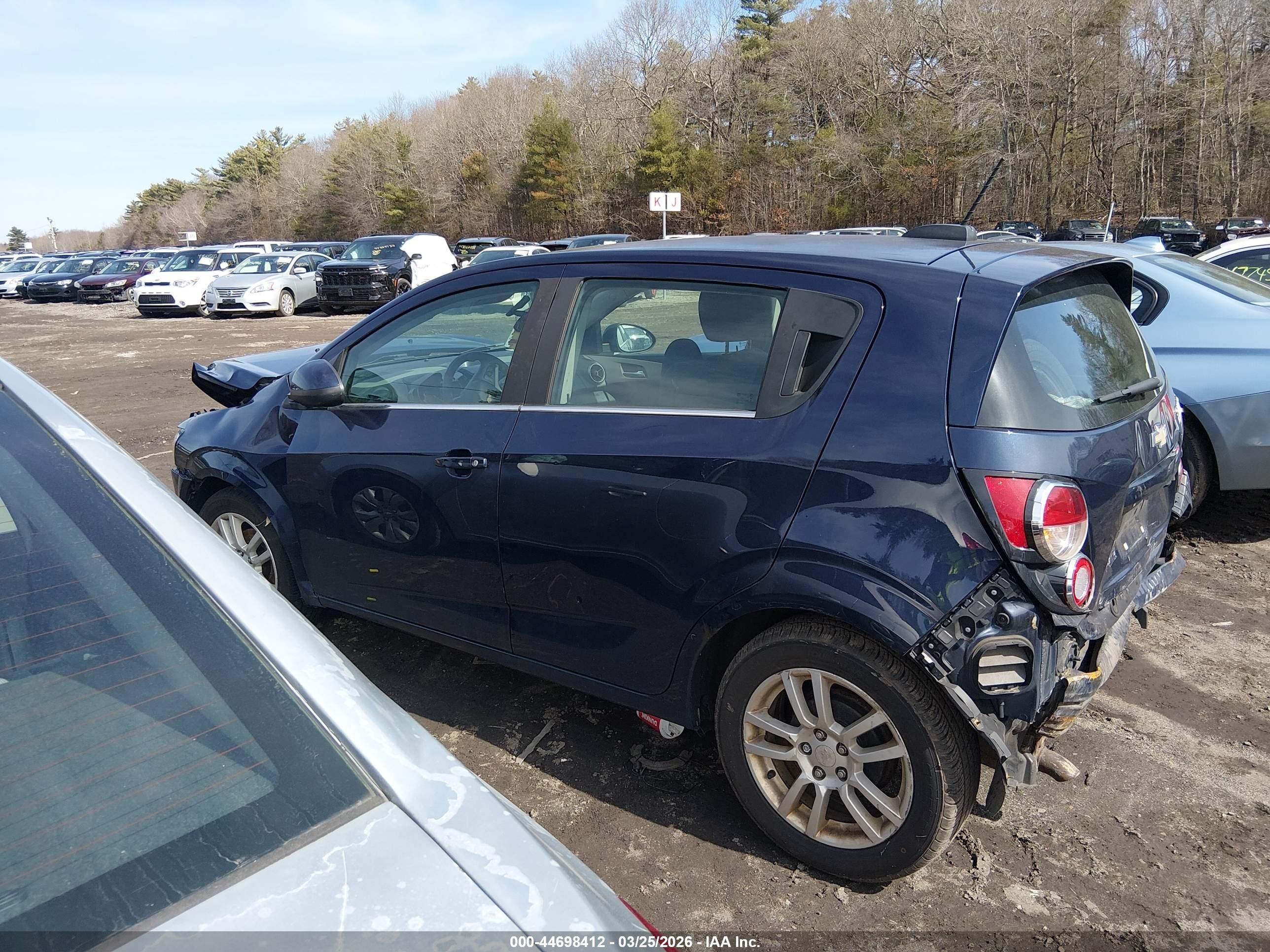 2015 Chevrolet Sonic Lt Auto Blue vin: 1G1JC6SB4F4161538