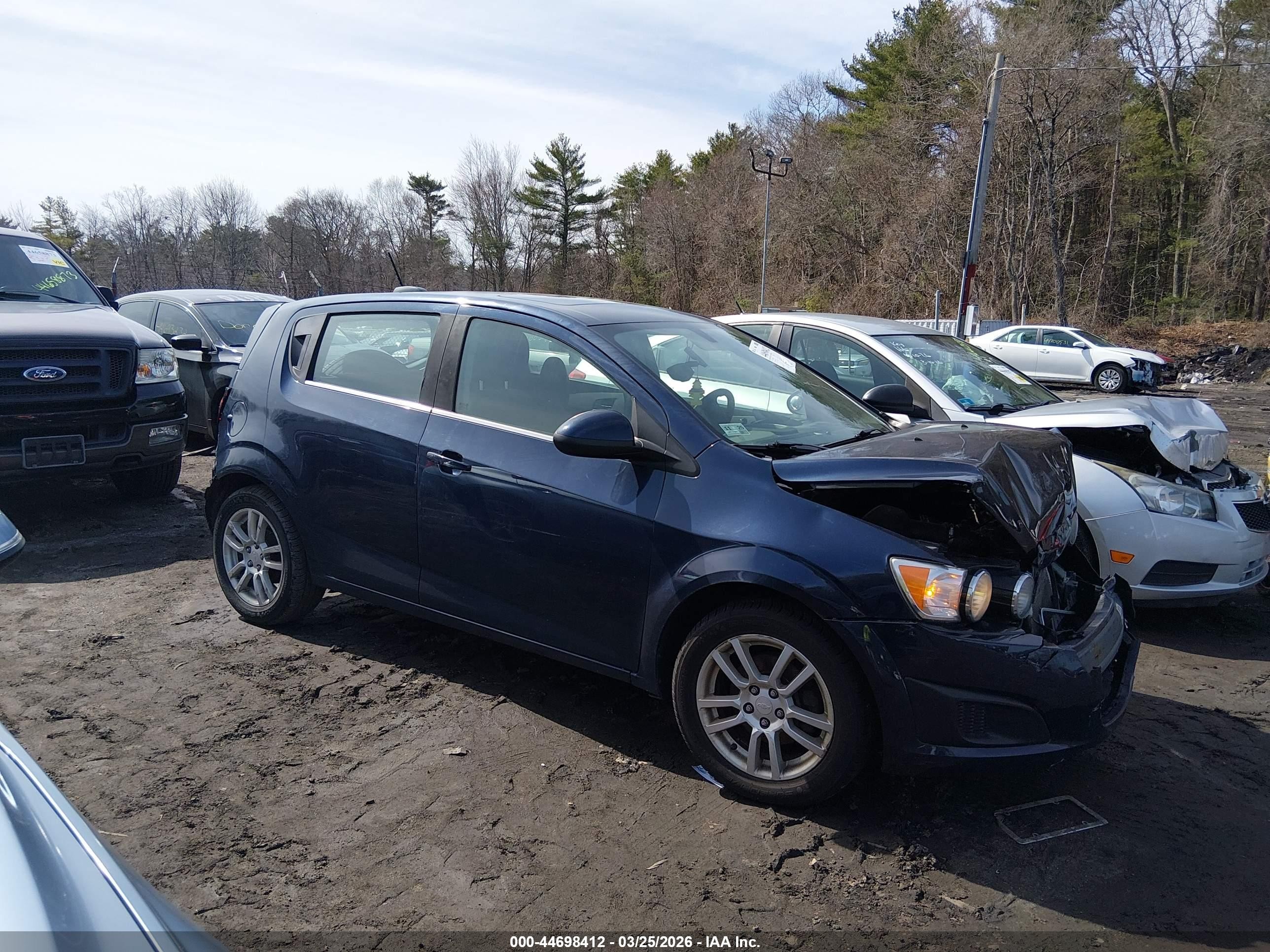 2015 Chevrolet Sonic Lt Auto Blue vin: 1G1JC6SB4F4161538
