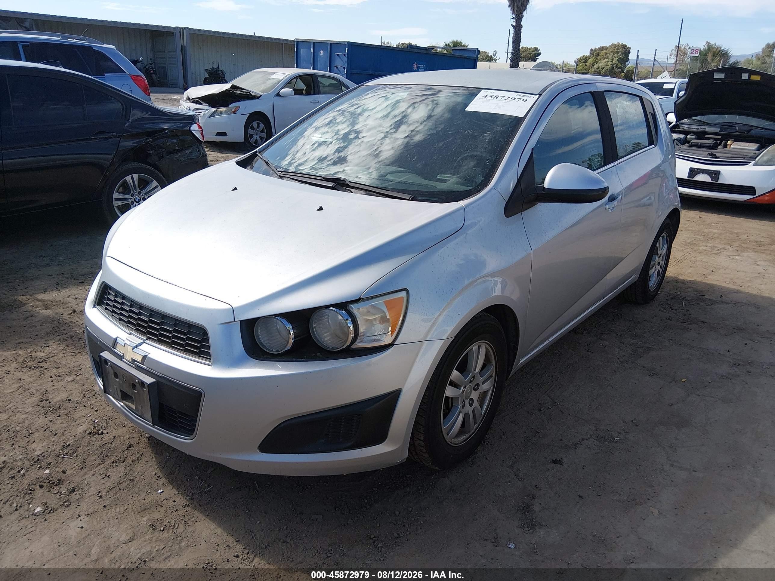 2012 Chevrolet Sonic Lt Silver vin: 1G1JC6SB5C4212900