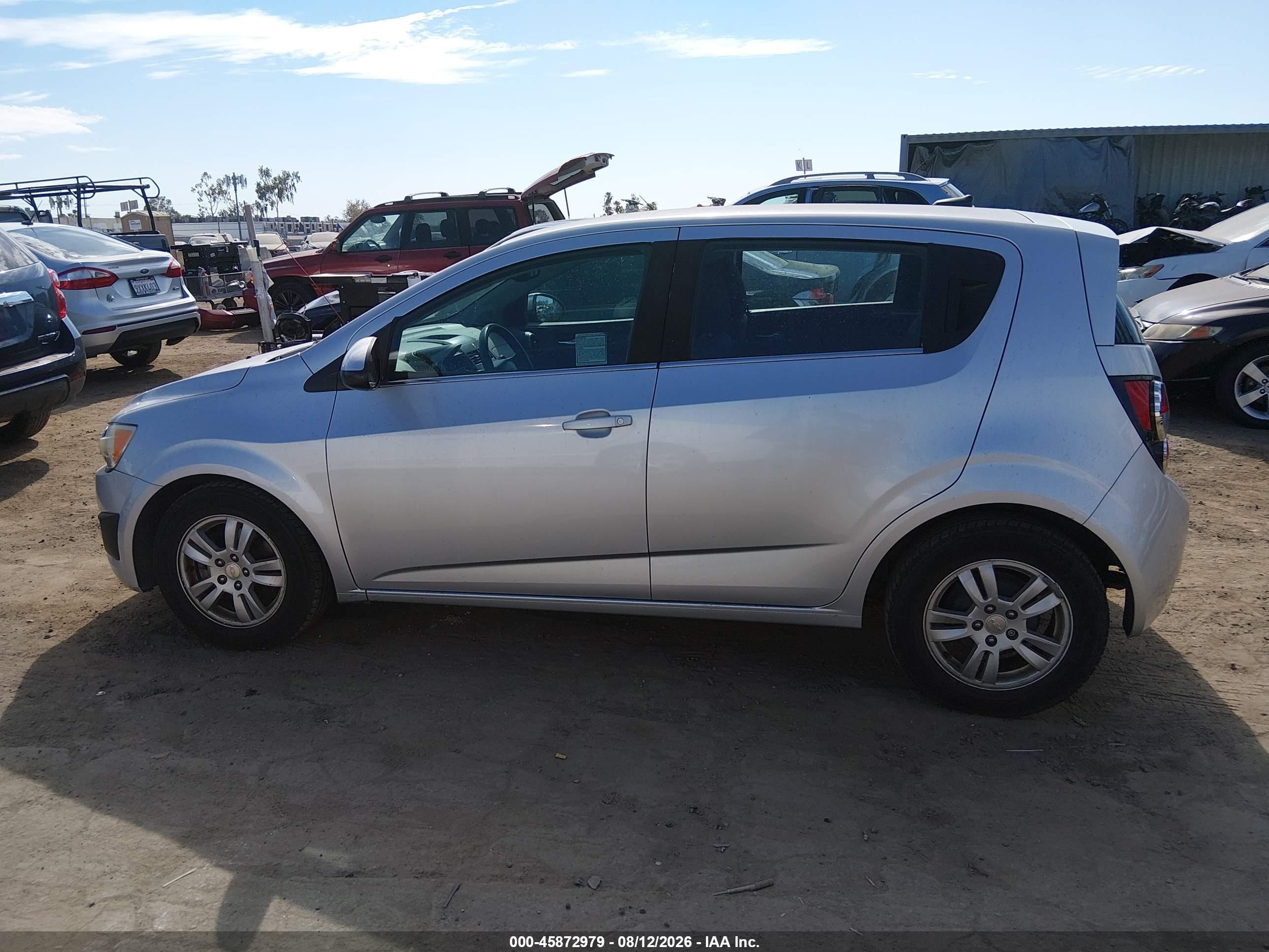 2012 Chevrolet Sonic Lt Silver vin: 1G1JC6SB5C4212900