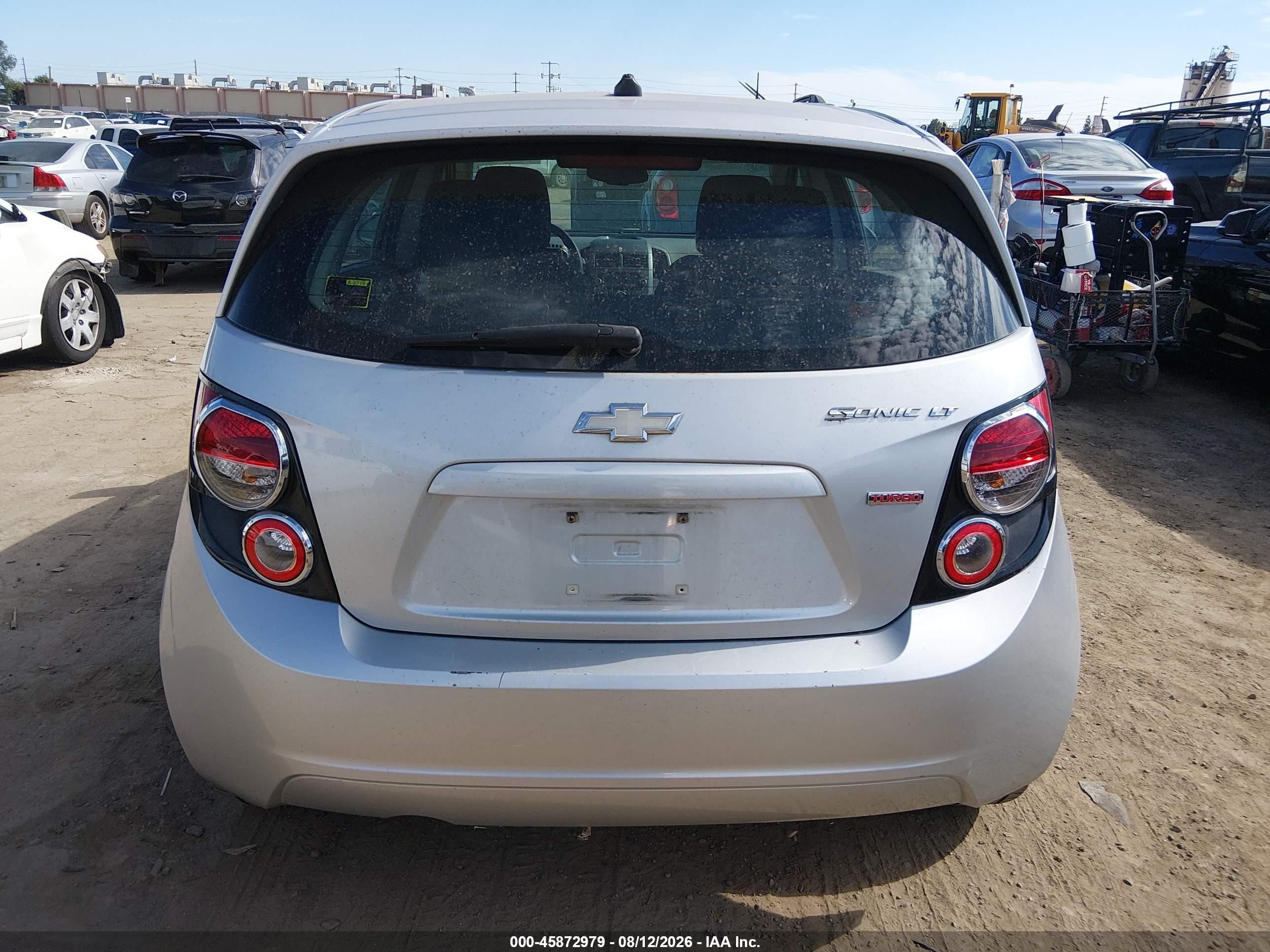 2012 Chevrolet Sonic Lt Silver vin: 1G1JC6SB5C4212900