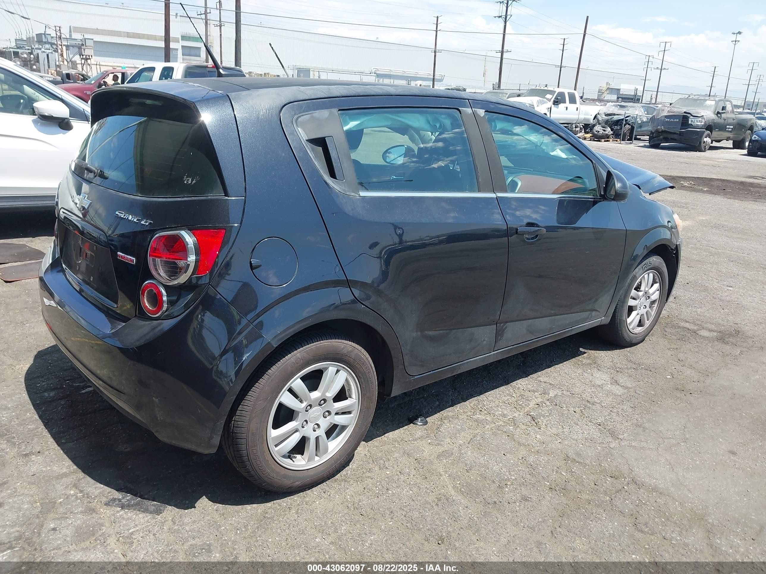2013 Chevrolet Sonic Lt Auto Black vin: 1G1JC6SB6D4202765