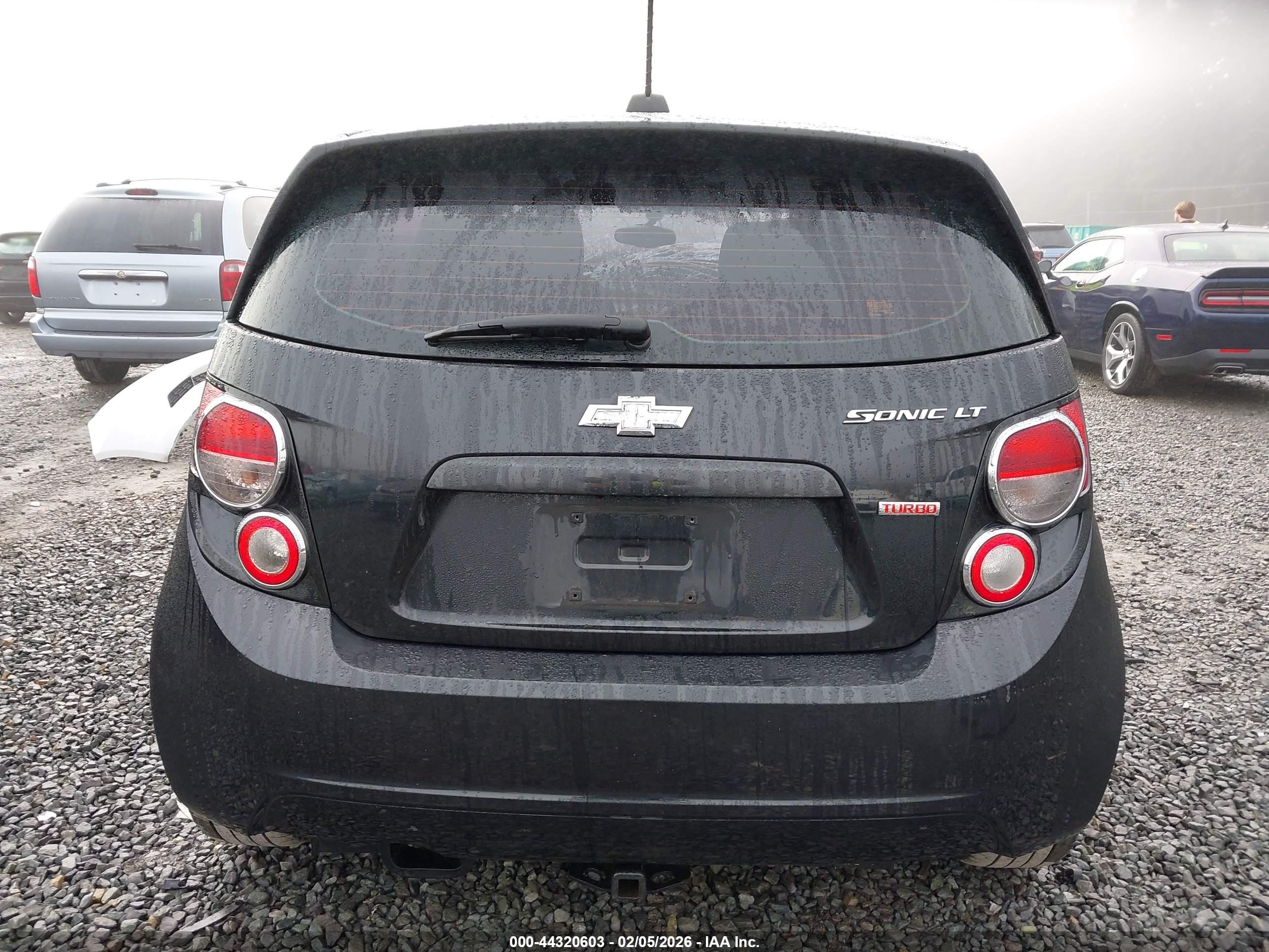 2015 Chevrolet Sonic Lt Auto Black vin: 1G1JC6SB6F4116827