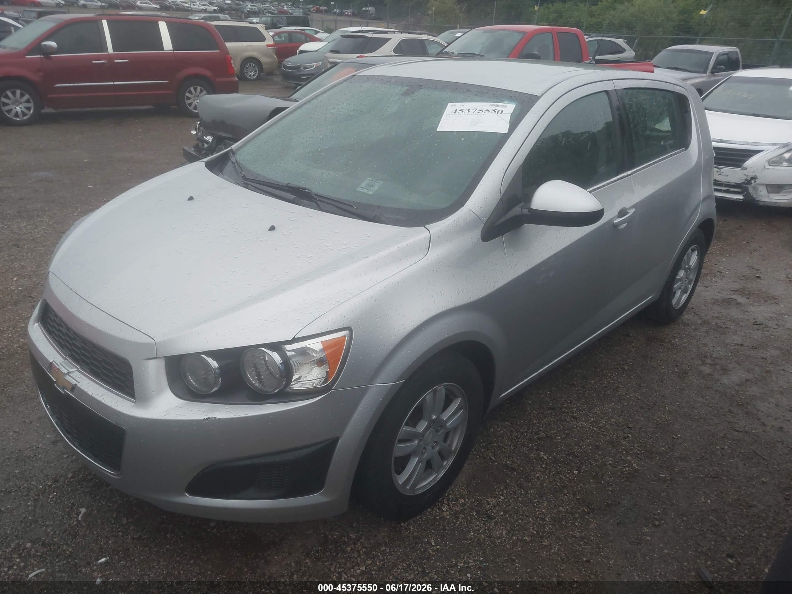 2014 Chevrolet Sonic Lt Auto Silver vin: 1G1JC6SB7E4104023
