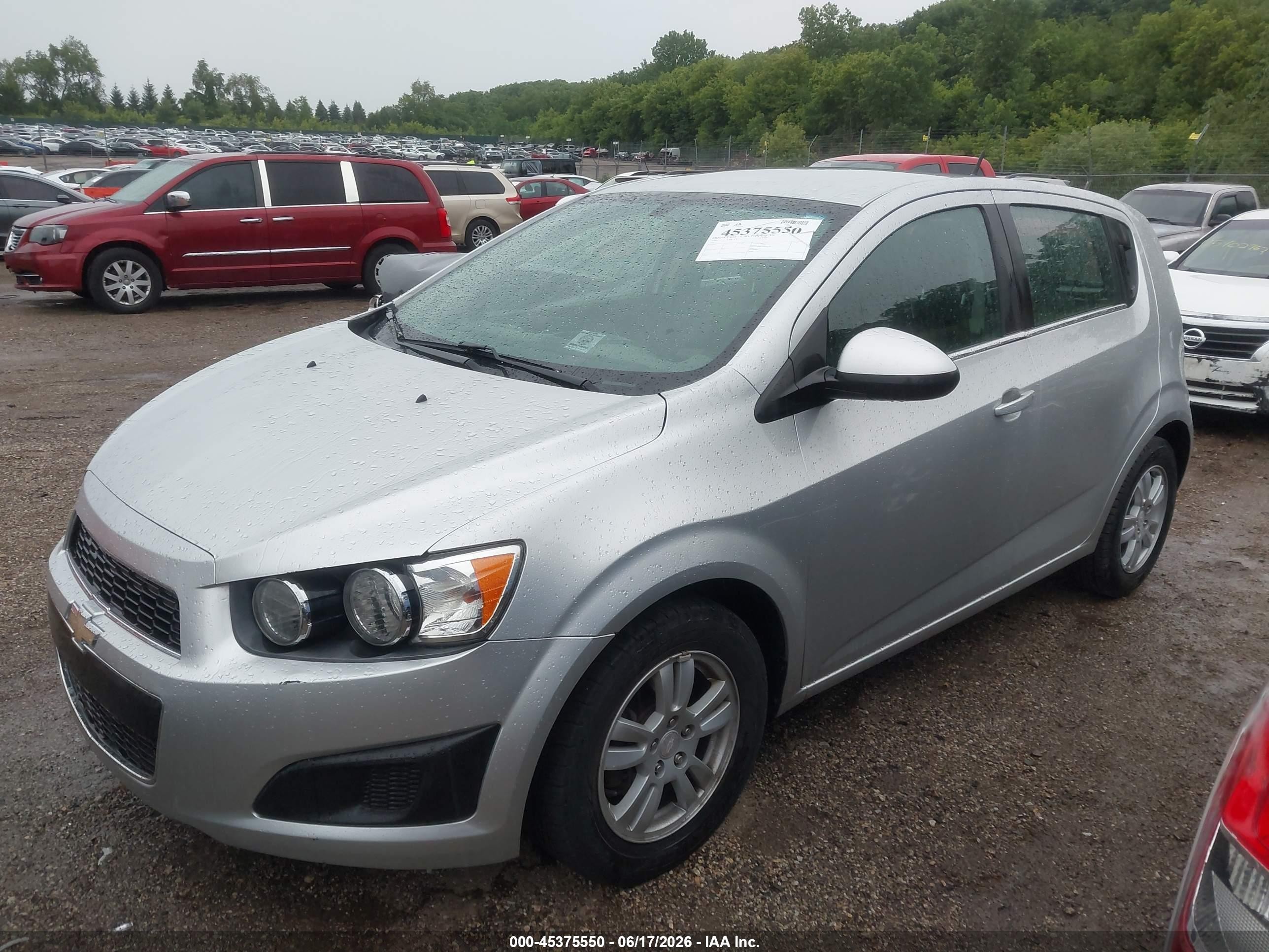 2014 Chevrolet Sonic Lt Auto Silver vin: 1G1JC6SB7E4104023