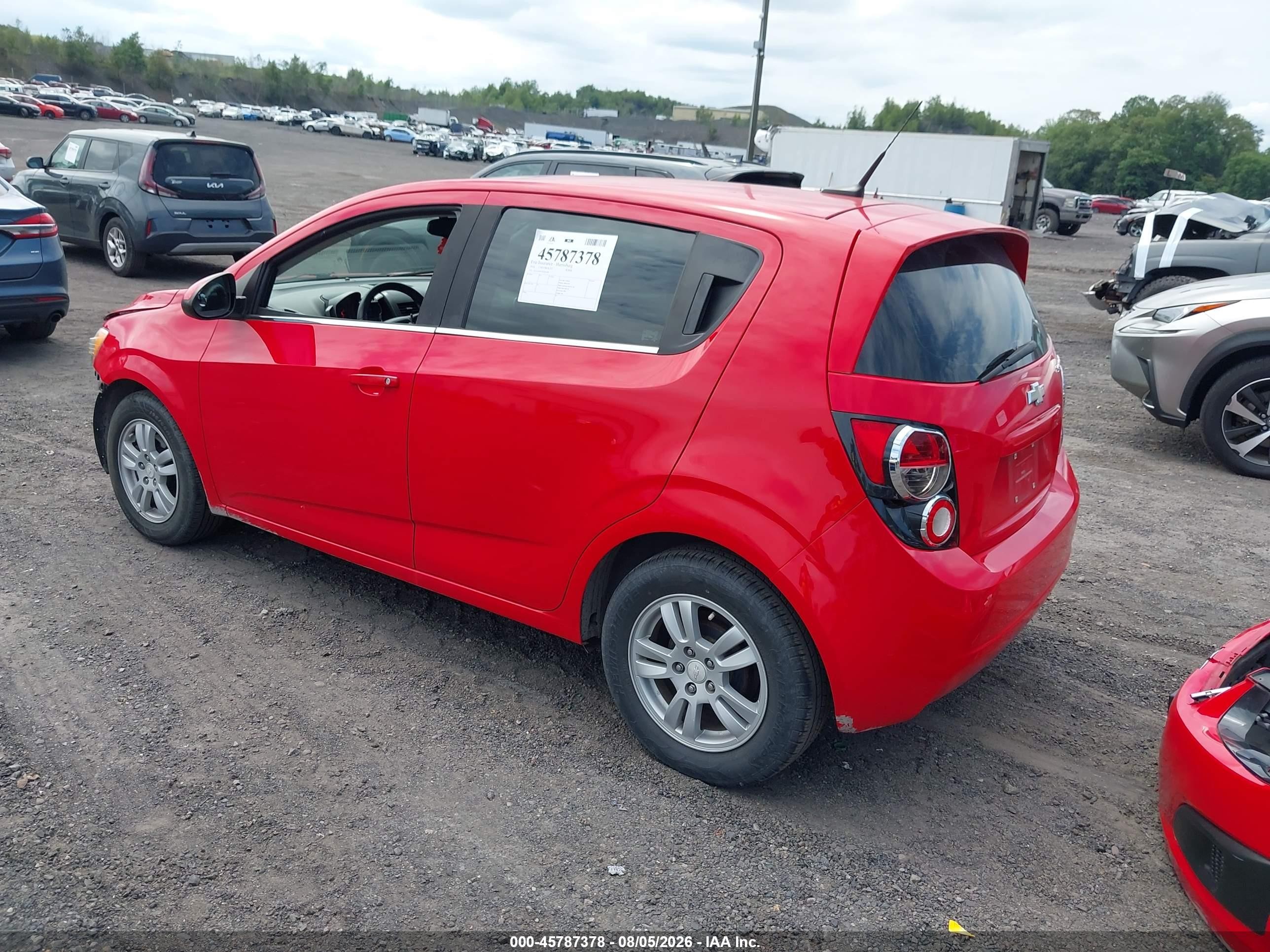 2014 Chevrolet Sonic Lt Auto Красный vin: 1G1JC6SB7E4205398
