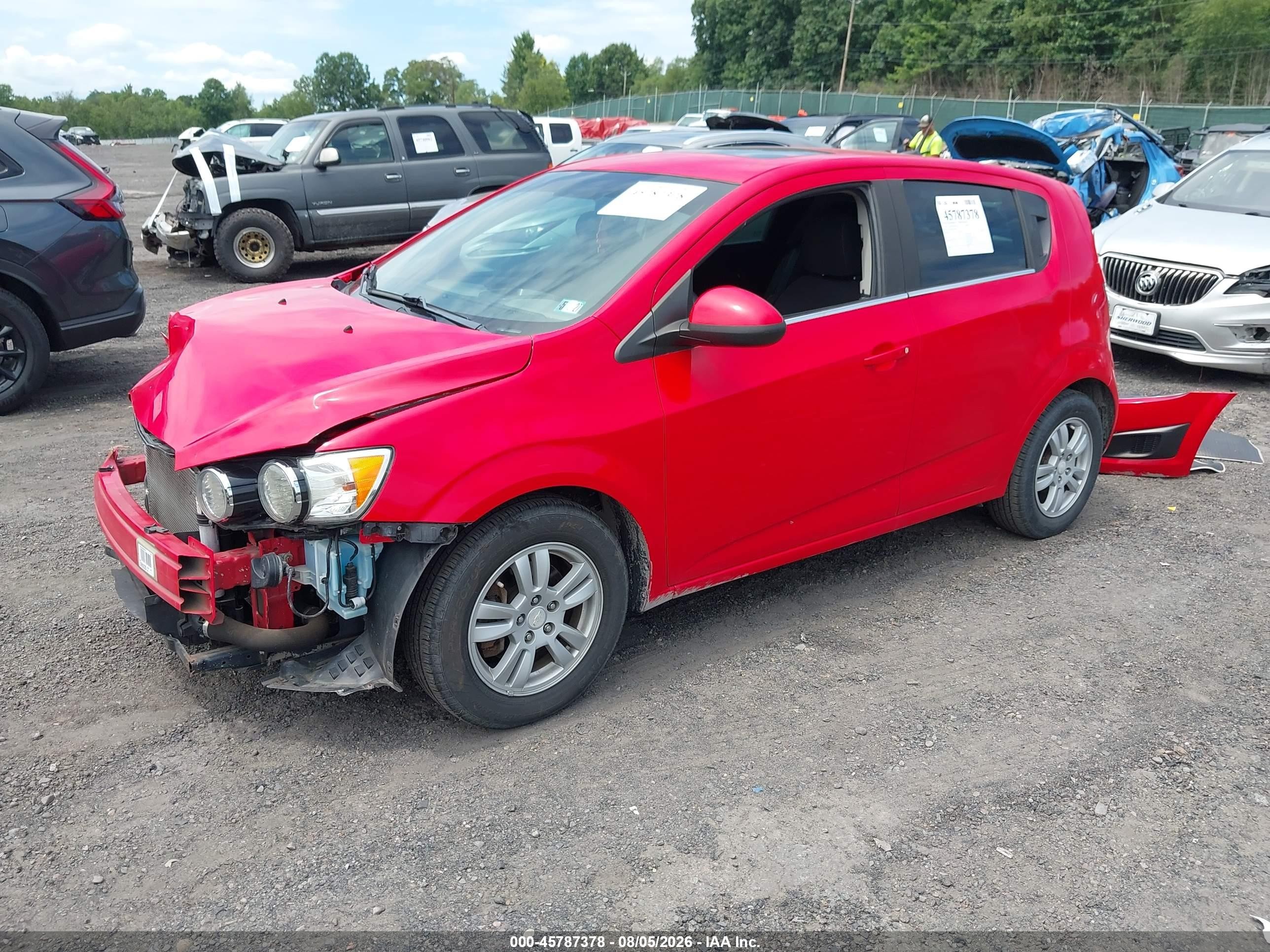 2014 Chevrolet Sonic Lt Auto Красный vin: 1G1JC6SB7E4205398