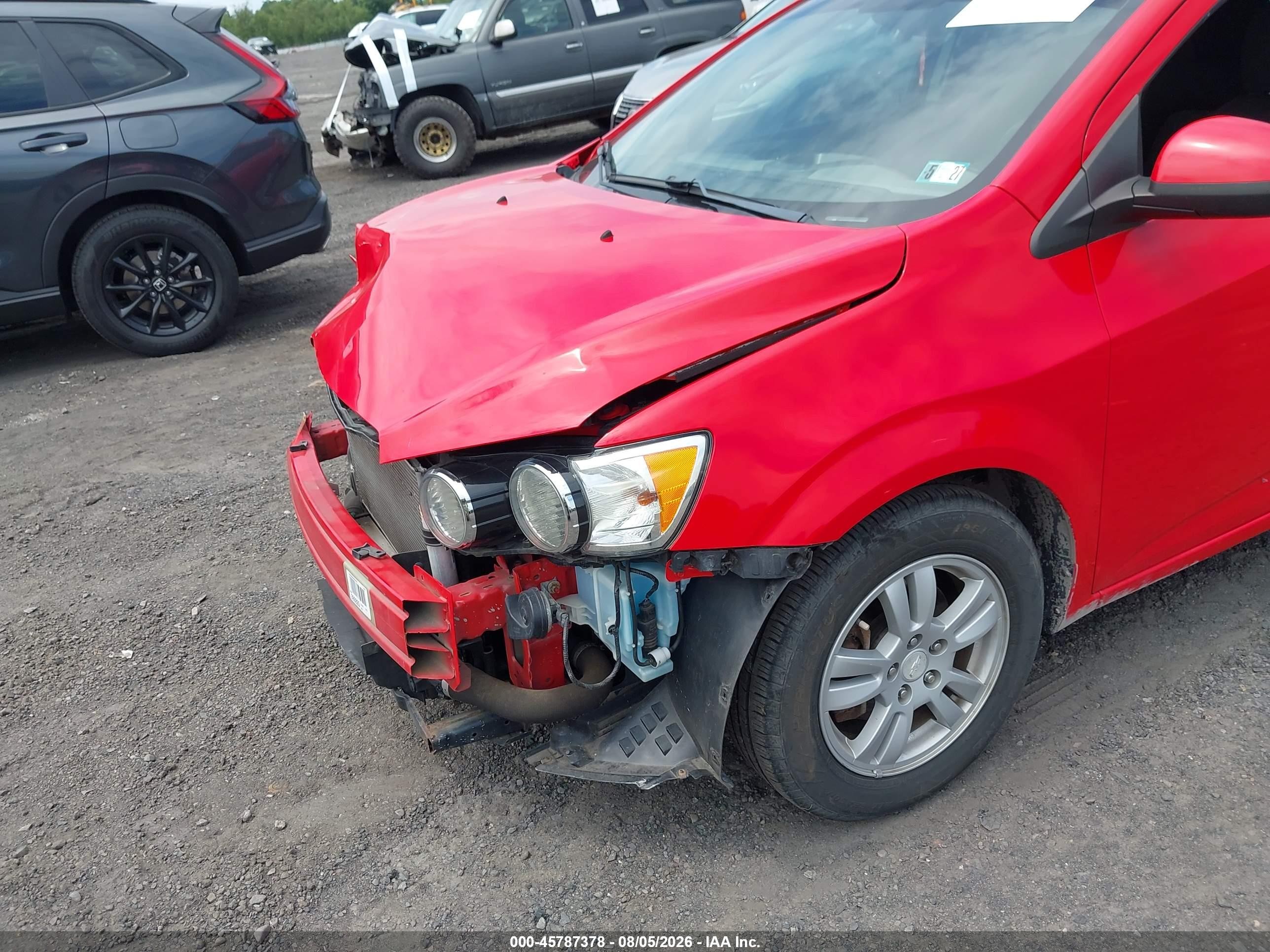 2014 Chevrolet Sonic Lt Auto Красный vin: 1G1JC6SB7E4205398
