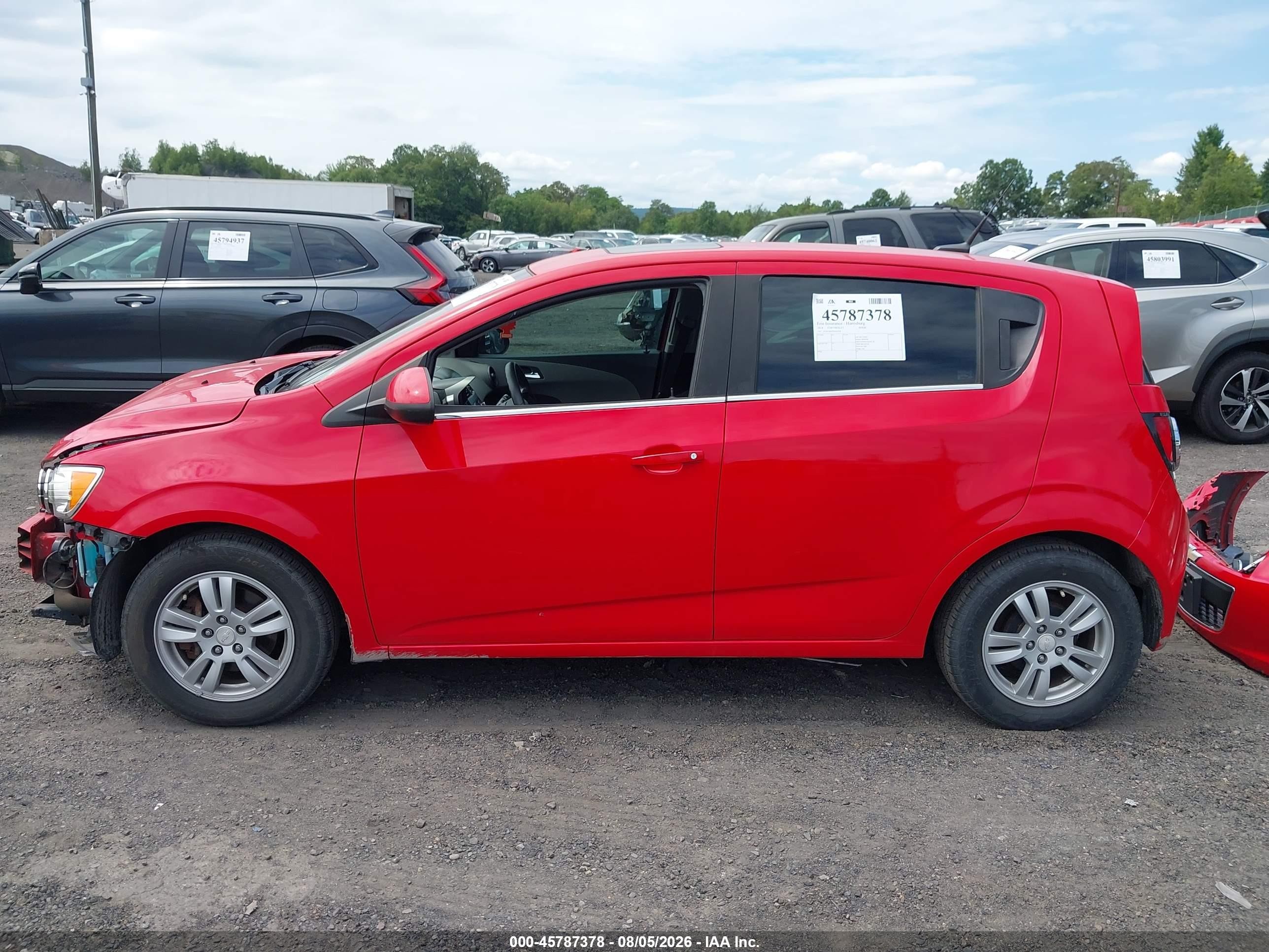 2014 Chevrolet Sonic Lt Auto Красный vin: 1G1JC6SB7E4205398