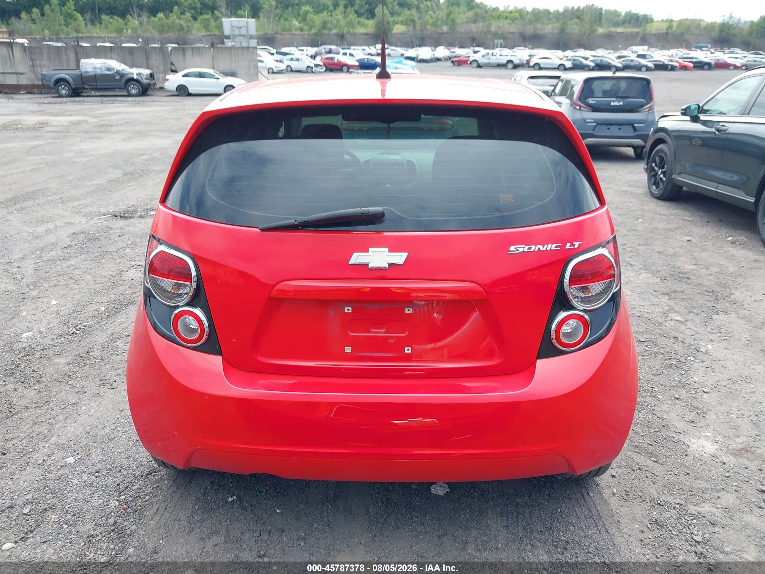 2014 Chevrolet Sonic Lt Auto Красный vin: 1G1JC6SB7E4205398