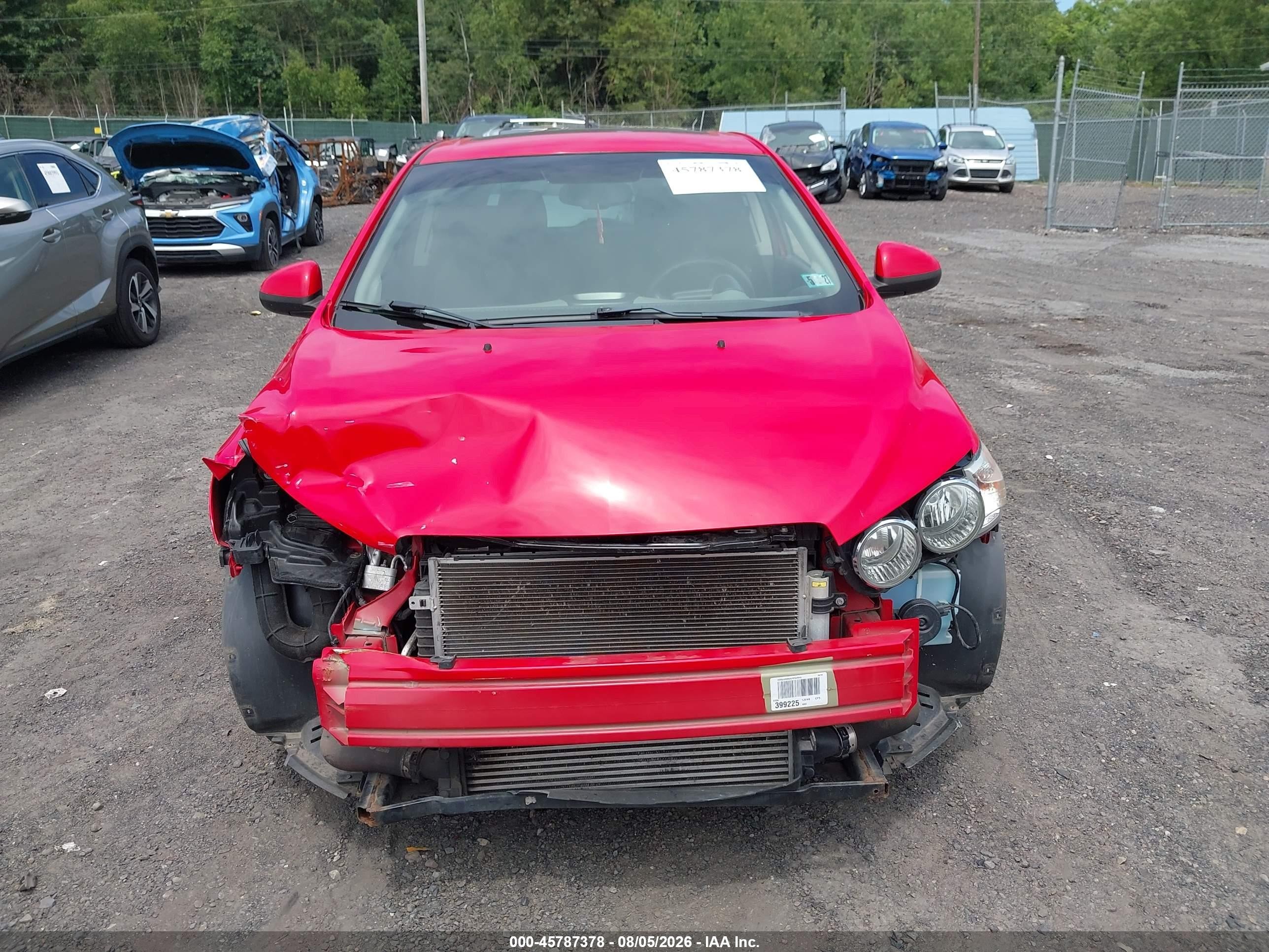 2014 Chevrolet Sonic Lt Auto Красный vin: 1G1JC6SB7E4205398