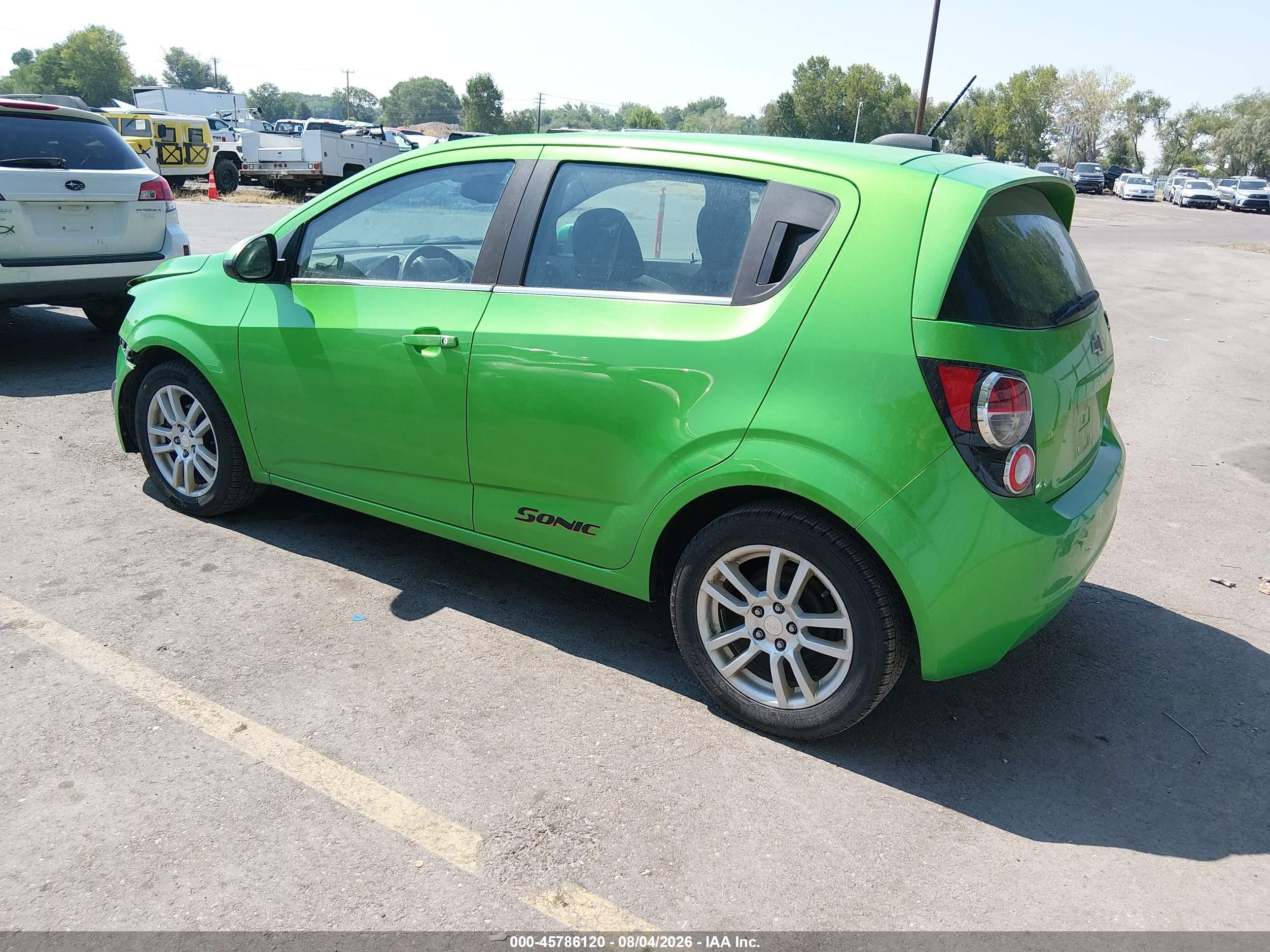 2015 Chevrolet Sonic Lt Auto Green vin: 1G1JC6SB7F4180472