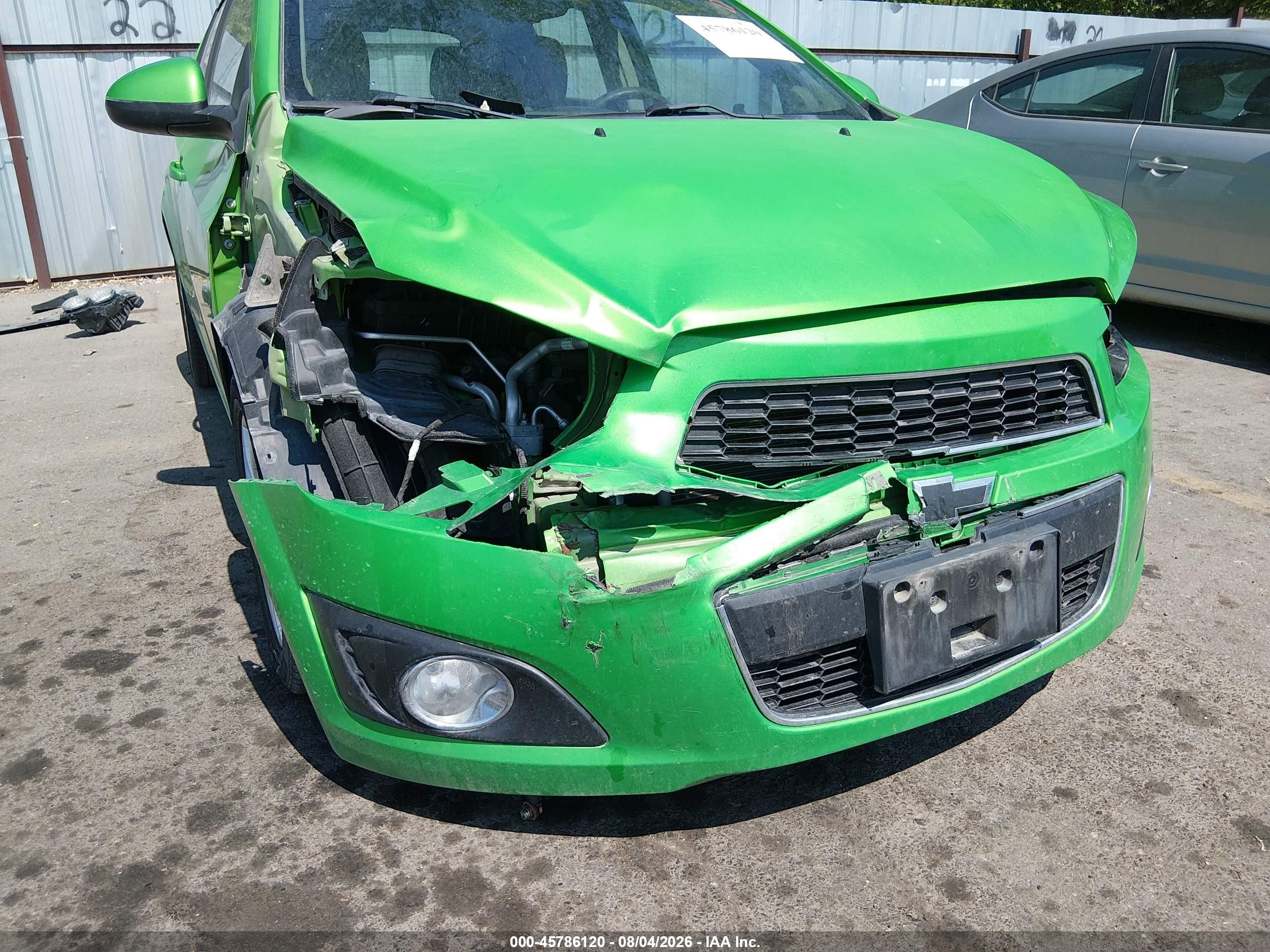 2015 Chevrolet Sonic Lt Auto Green vin: 1G1JC6SB7F4180472