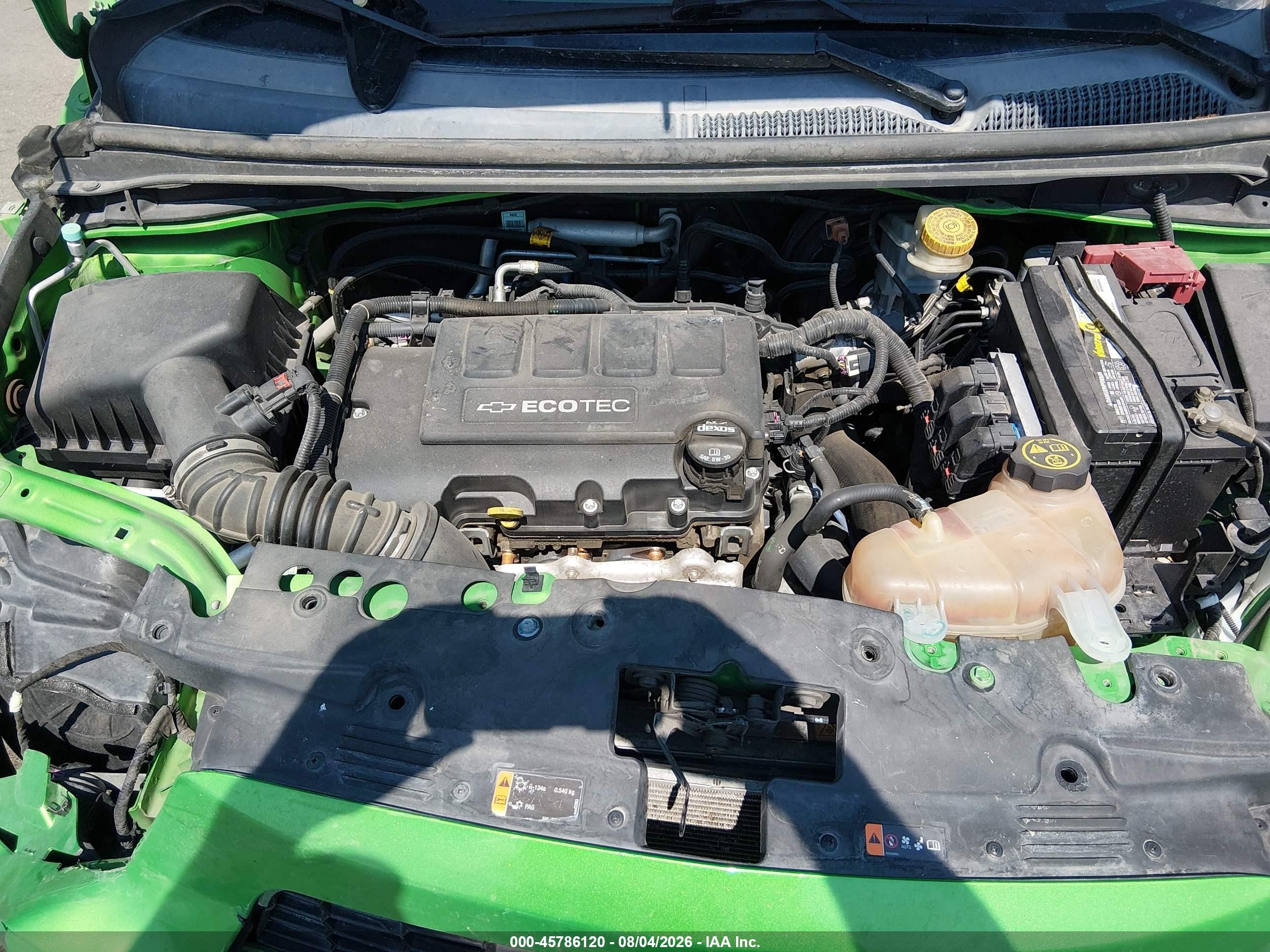 2015 Chevrolet Sonic Lt Auto Green vin: 1G1JC6SB7F4180472