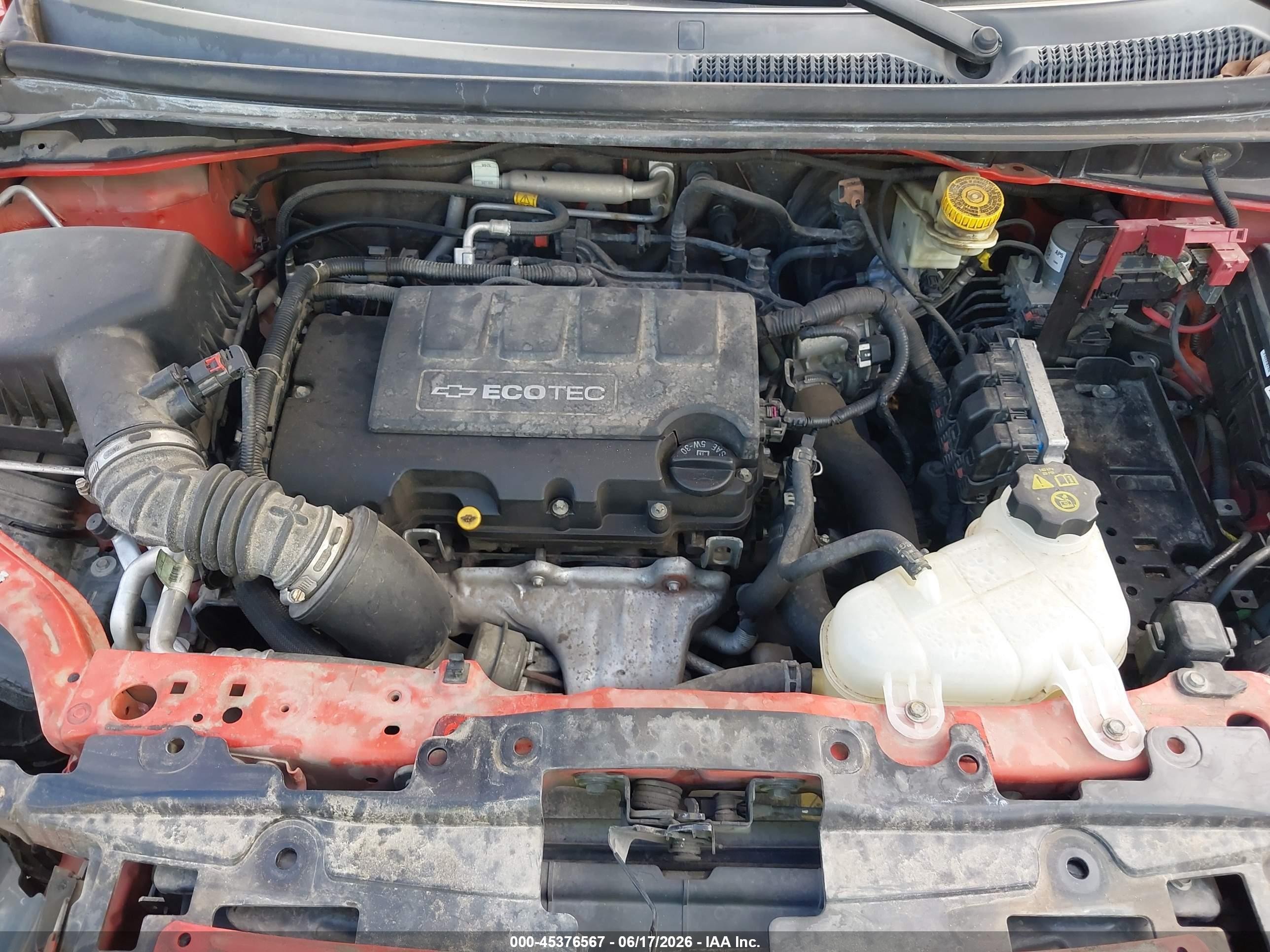 2013 Chevrolet Sonic Lt Auto Оранжевый vin: 1G1JC6SB8D4216683