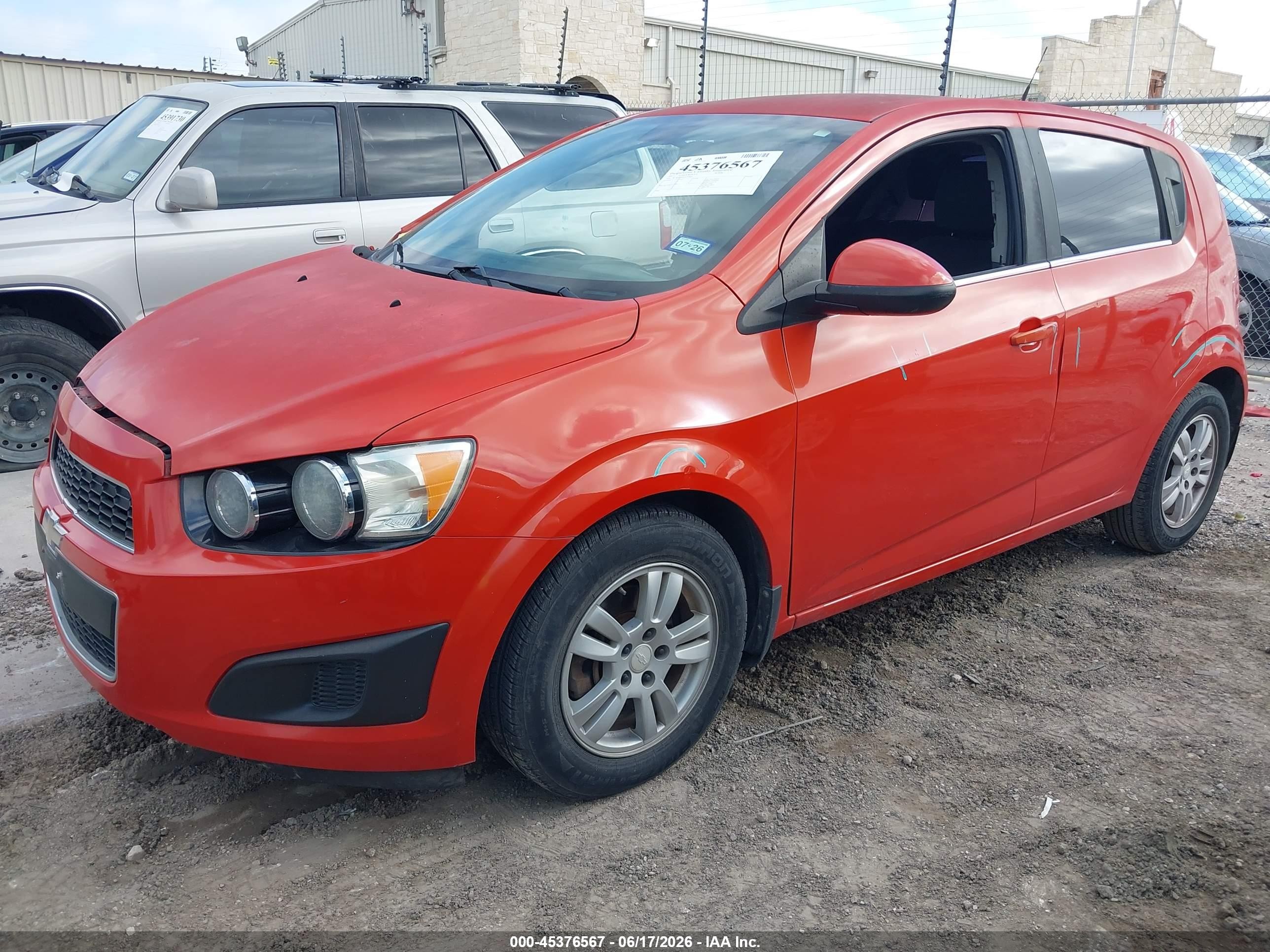 2013 Chevrolet Sonic Lt Auto Оранжевый vin: 1G1JC6SB8D4216683