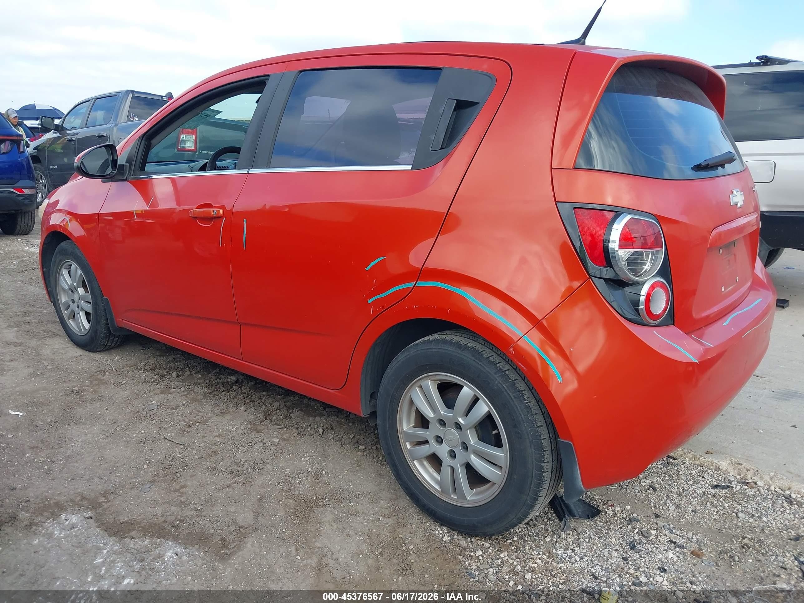 2013 Chevrolet Sonic Lt Auto Оранжевый vin: 1G1JC6SB8D4216683