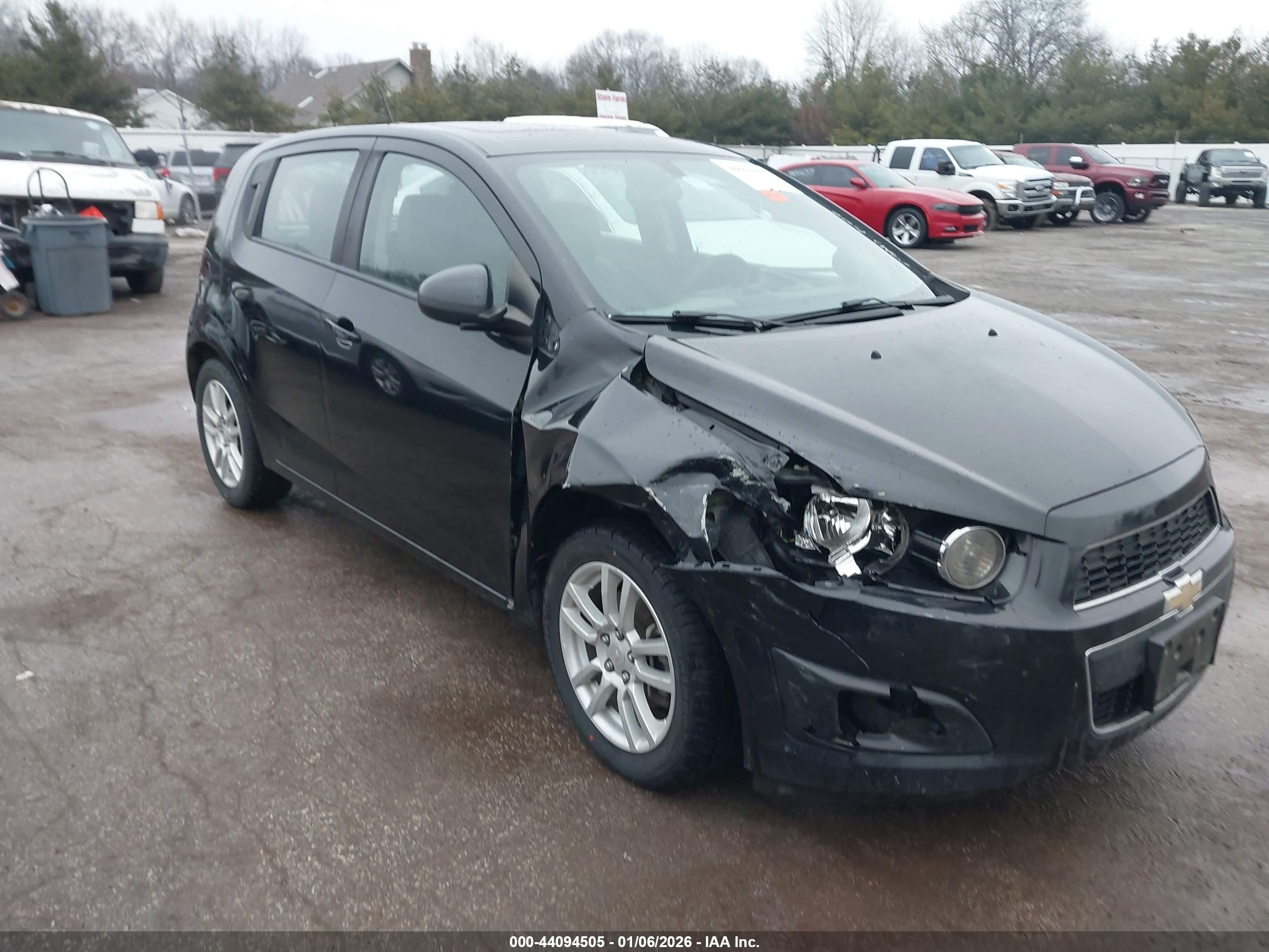 2015 Chevrolet Sonic Lt Auto Black vin: 1G1JC6SB8F4114691