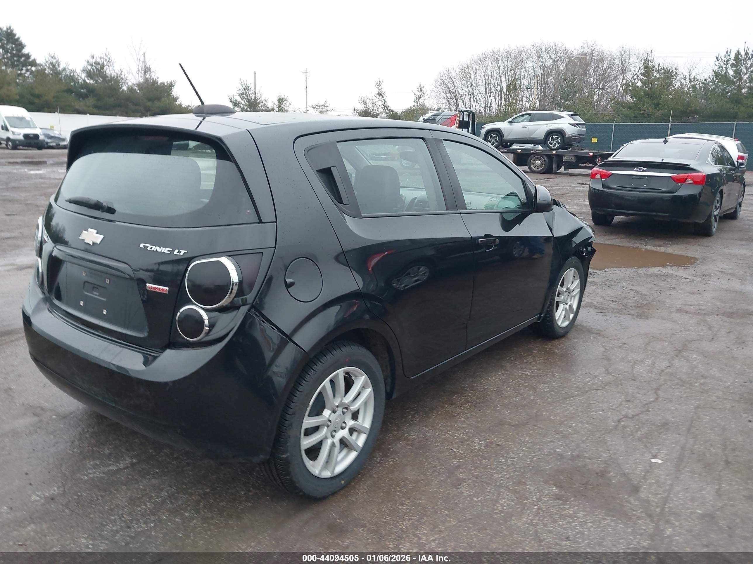 2015 Chevrolet Sonic Lt Auto Black vin: 1G1JC6SB8F4114691