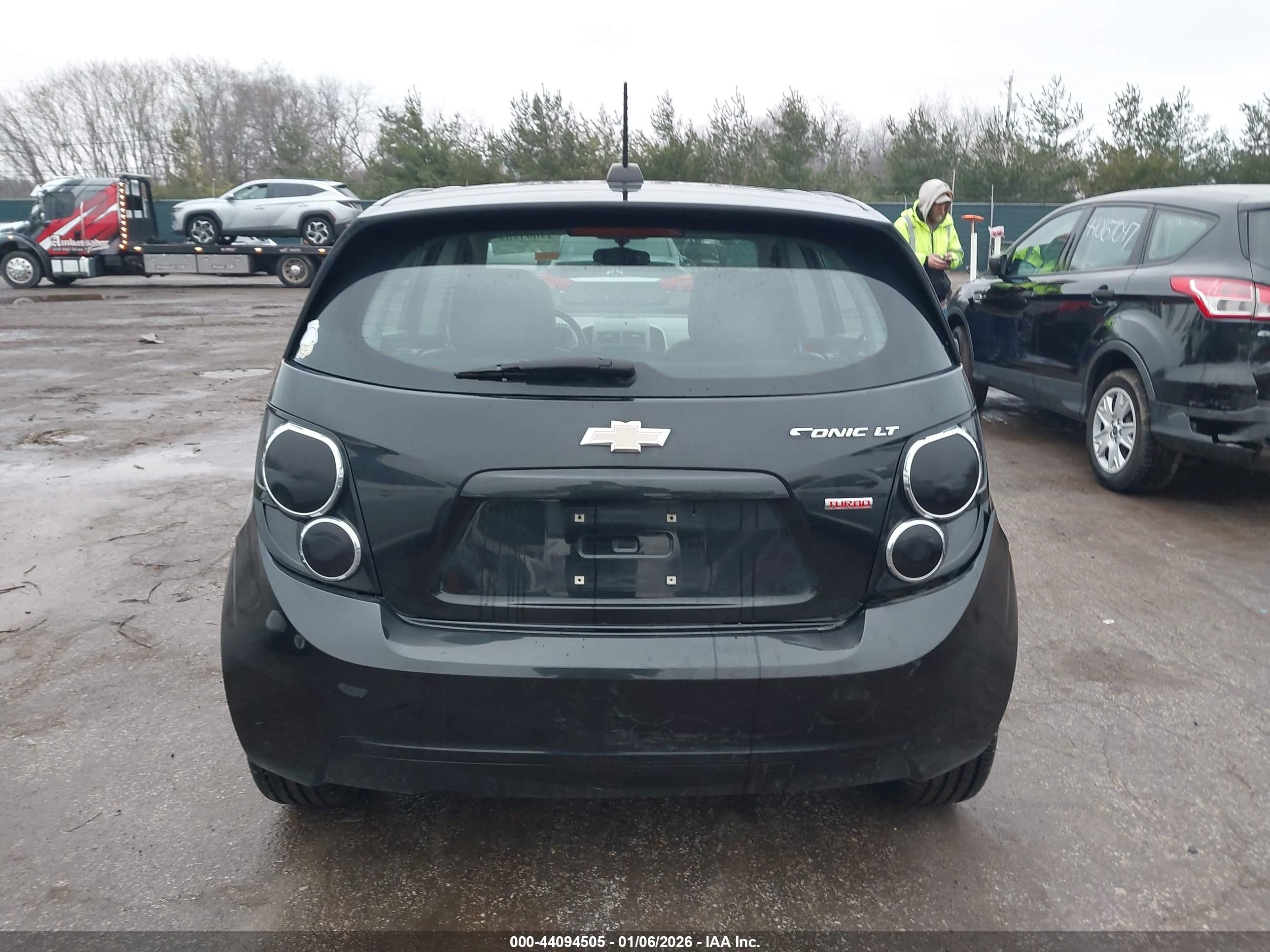 2015 Chevrolet Sonic Lt Auto Black vin: 1G1JC6SB8F4114691
