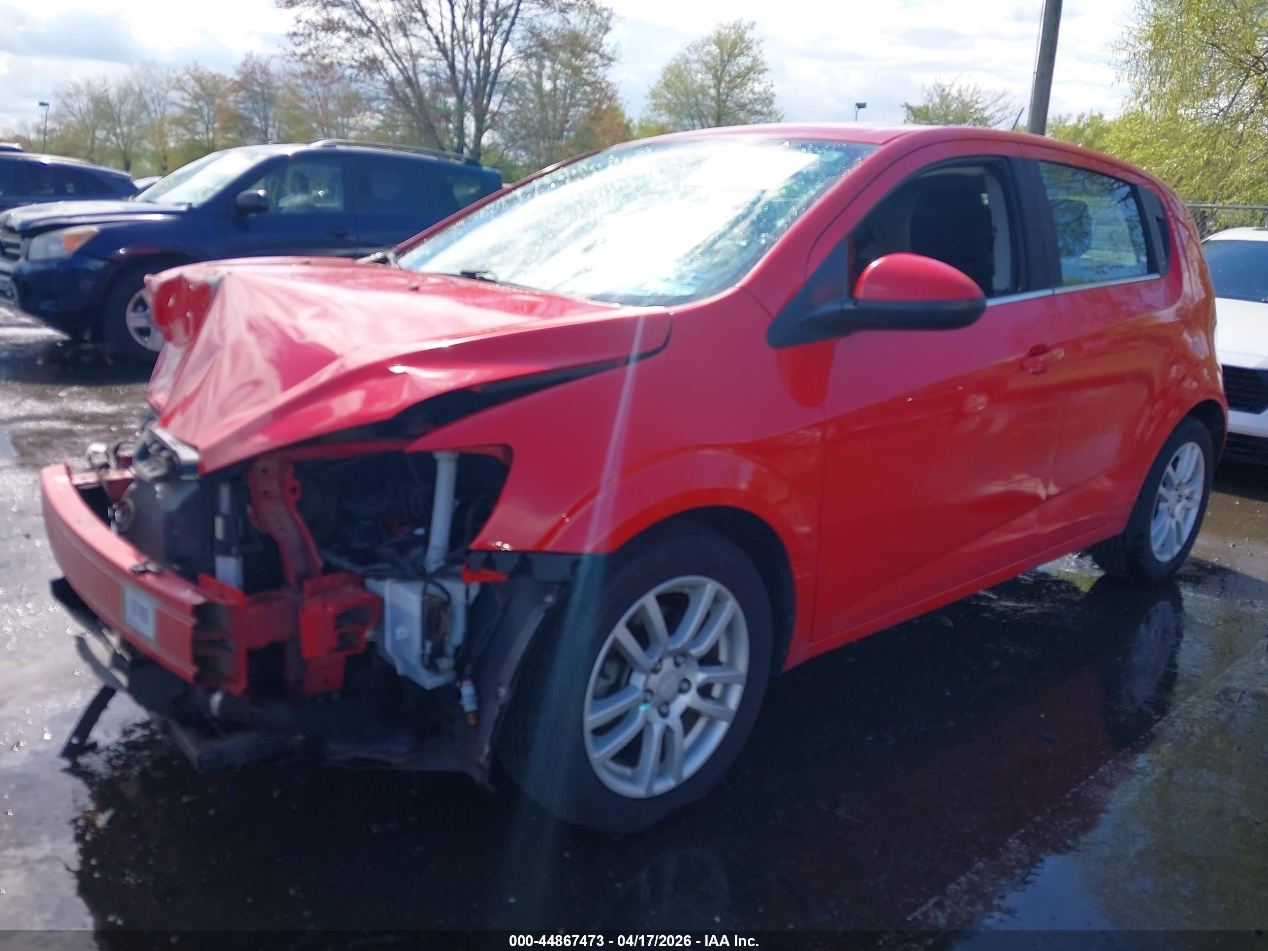 2016 Chevrolet Sonic Lt Auto Red vin: 1G1JC6SB8G4183981