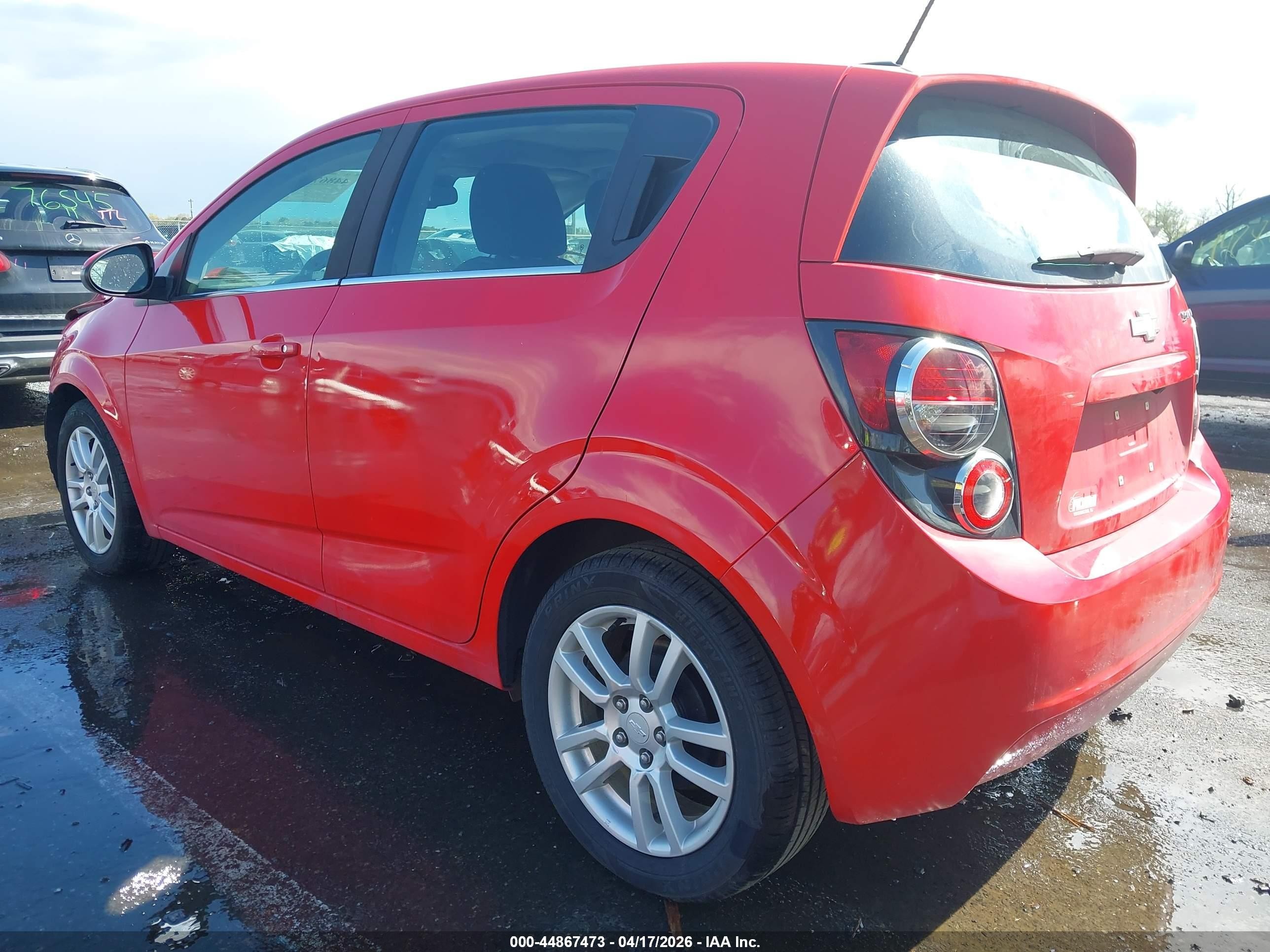 2016 Chevrolet Sonic Lt Auto Red vin: 1G1JC6SB8G4183981