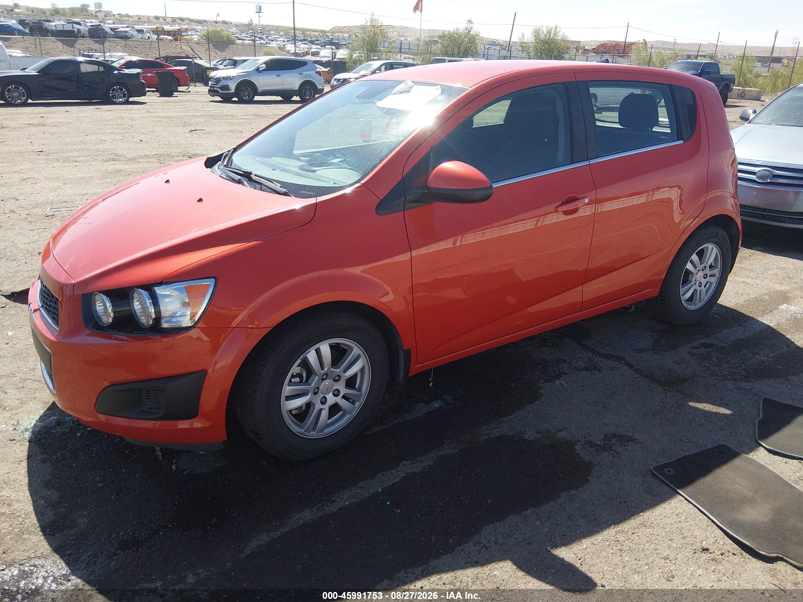2012 Chevrolet Sonic 2lt Orange vin: 1G1JC6SB9C4203844