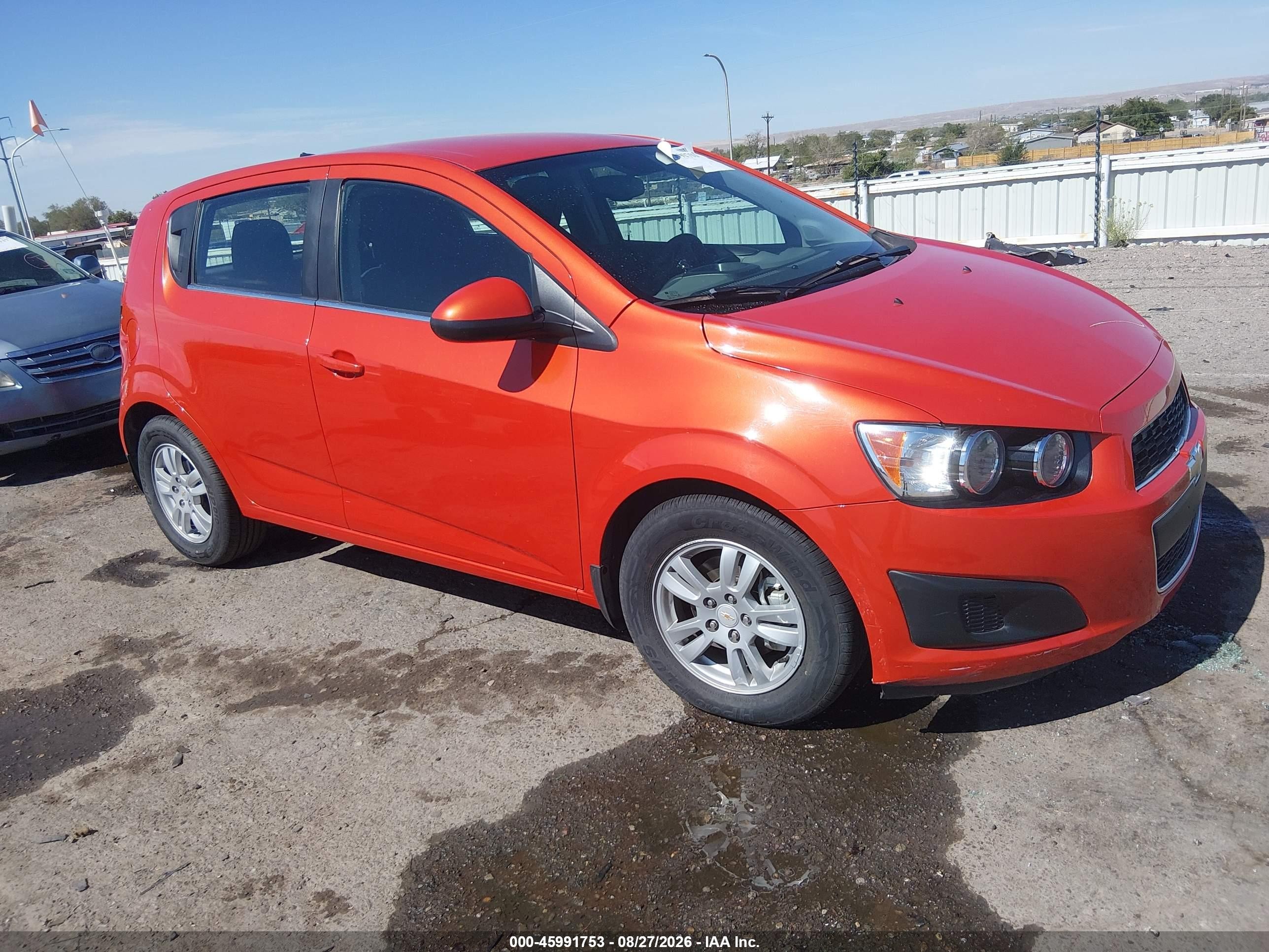 2012 Chevrolet Sonic 2lt Orange vin: 1G1JC6SB9C4203844