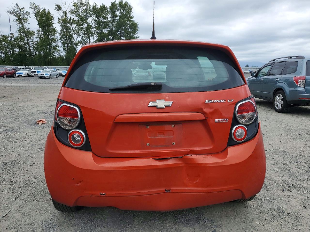 2013 Chevrolet Sonic Lt Orange vin: 1G1JC6SB9D4108038