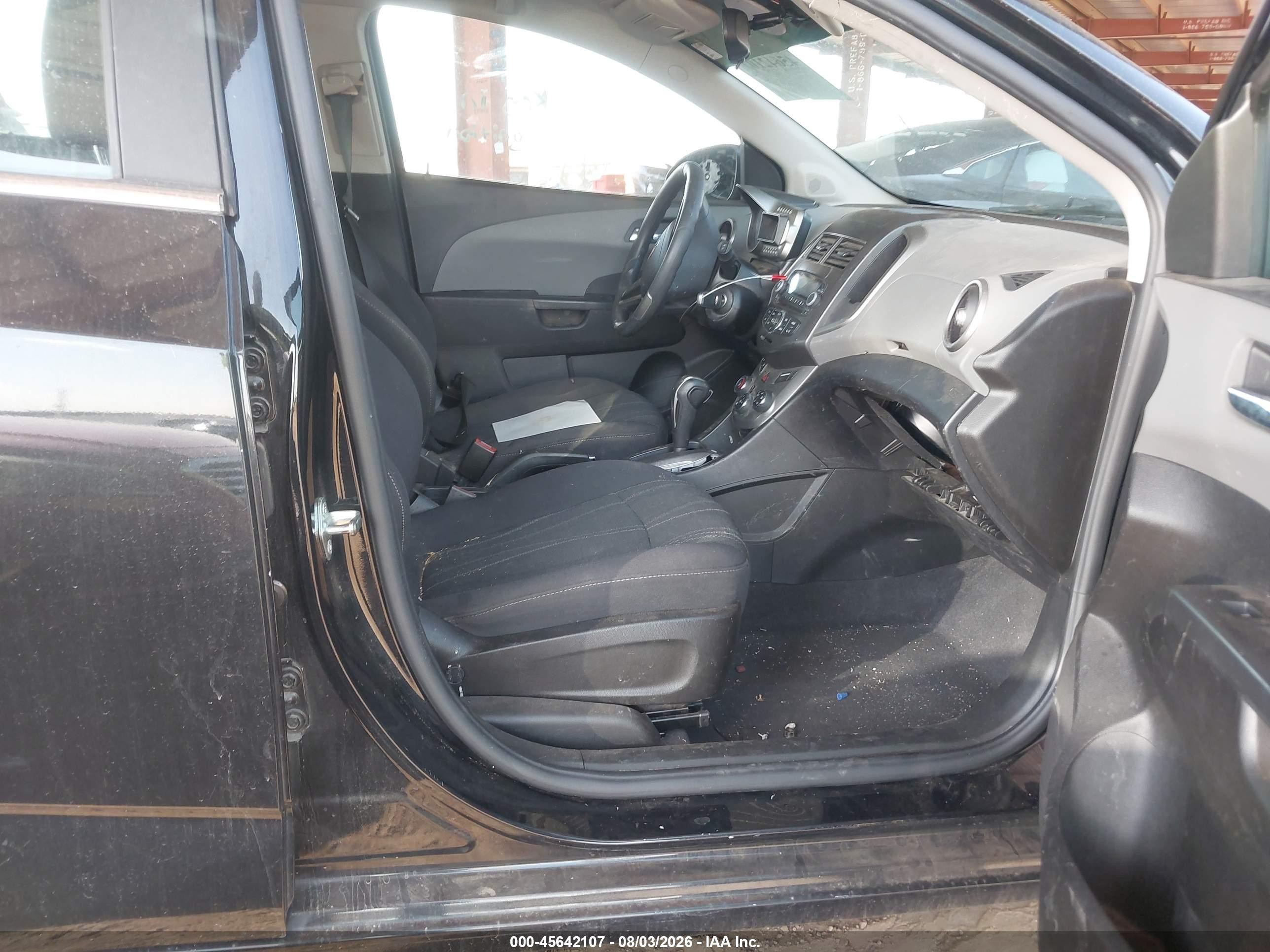 2013 Chevrolet Sonic Lt Auto Black vin: 1G1JC6SB9D4159426
