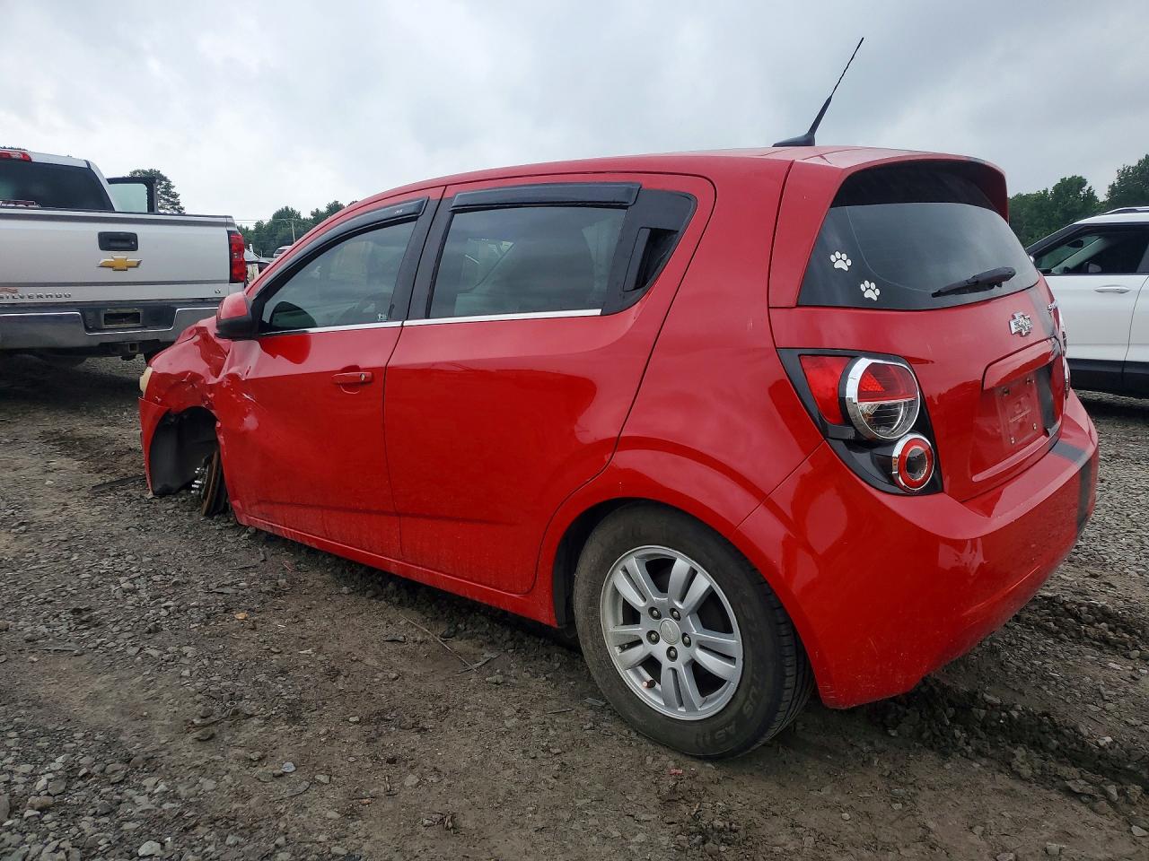 2013 Chevrolet Sonic Lt Red vin: 1G1JC6SB9D4214327
