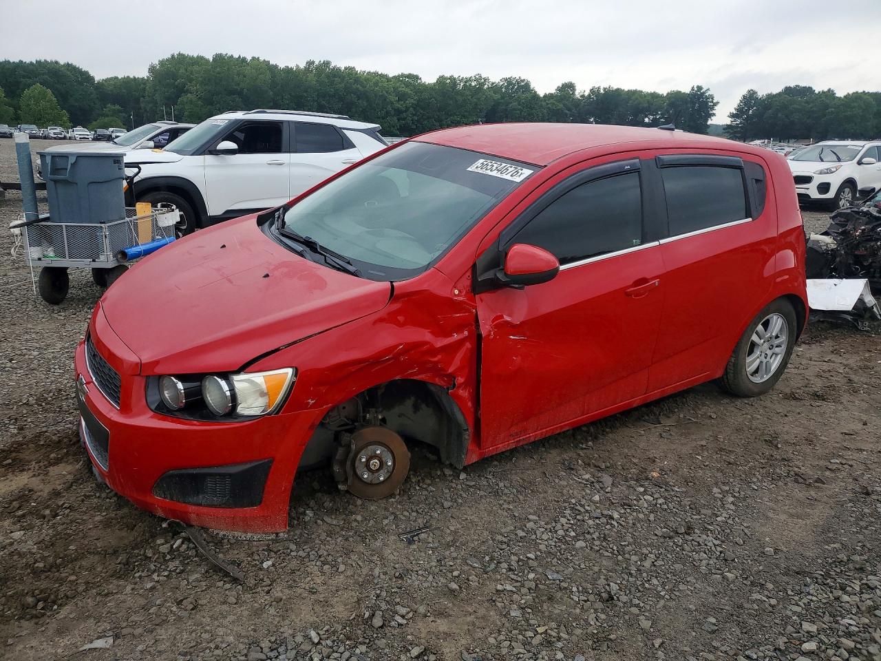 2013 Chevrolet Sonic Lt Red vin: 1G1JC6SB9D4214327