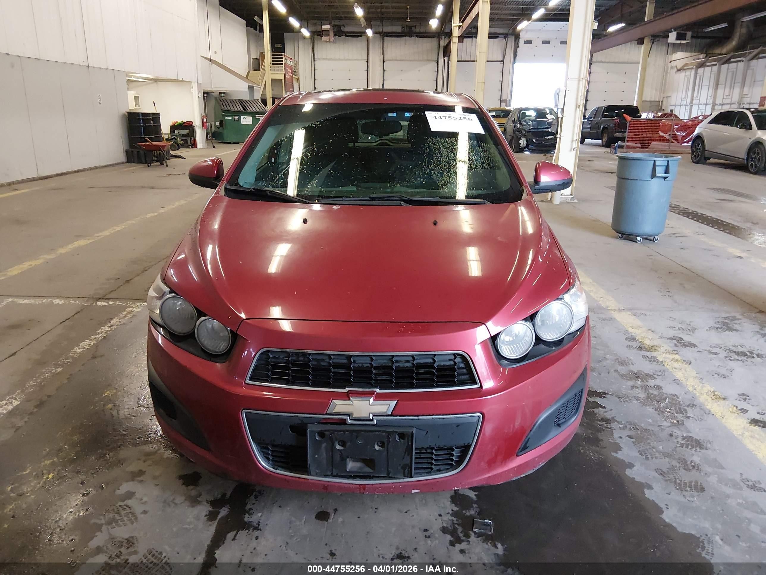 2014 Chevrolet Sonic Lt Auto Burgundy vin: 1G1JC6SBXE4165530